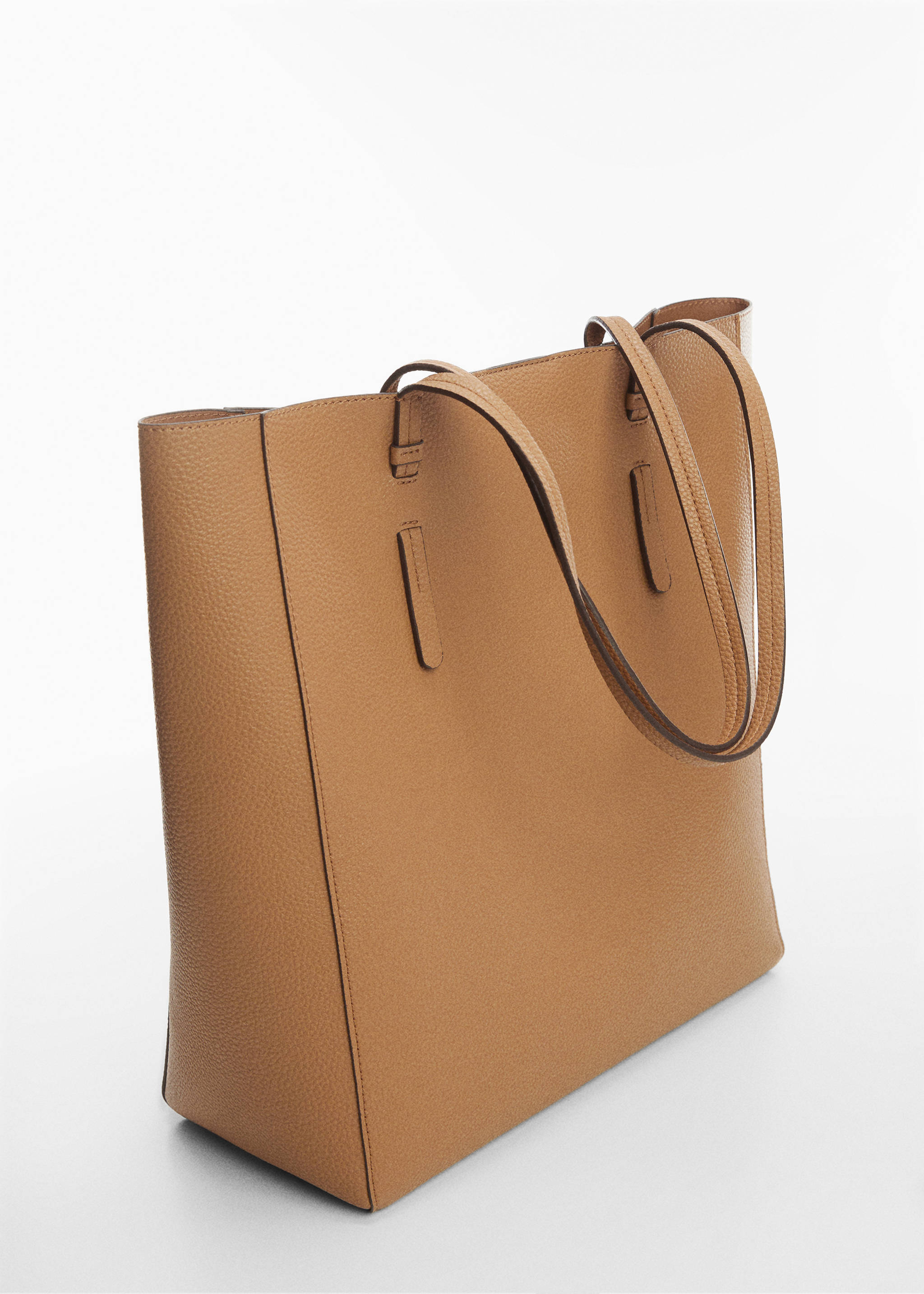 Faux-leather shopper bag - Medium plane