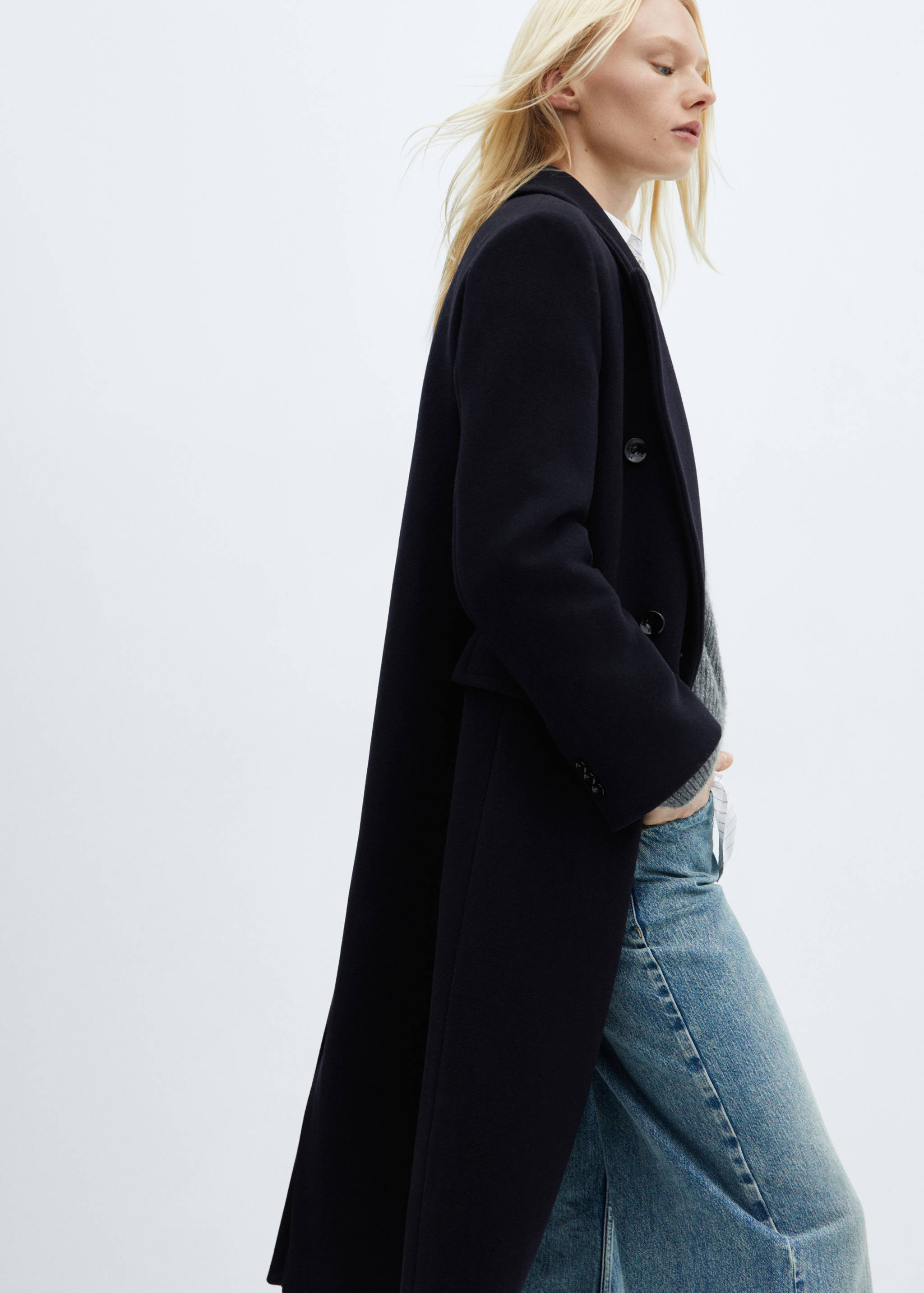 Manteco wool double-breasted coat - Details of the article 2