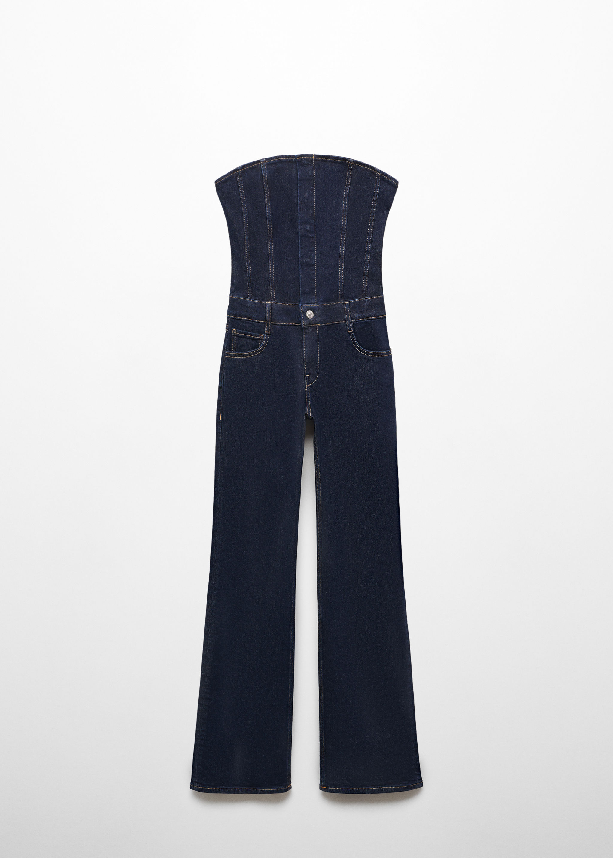 Schulterfreier Jeans-Jumpsuit - Artikel ohne Model