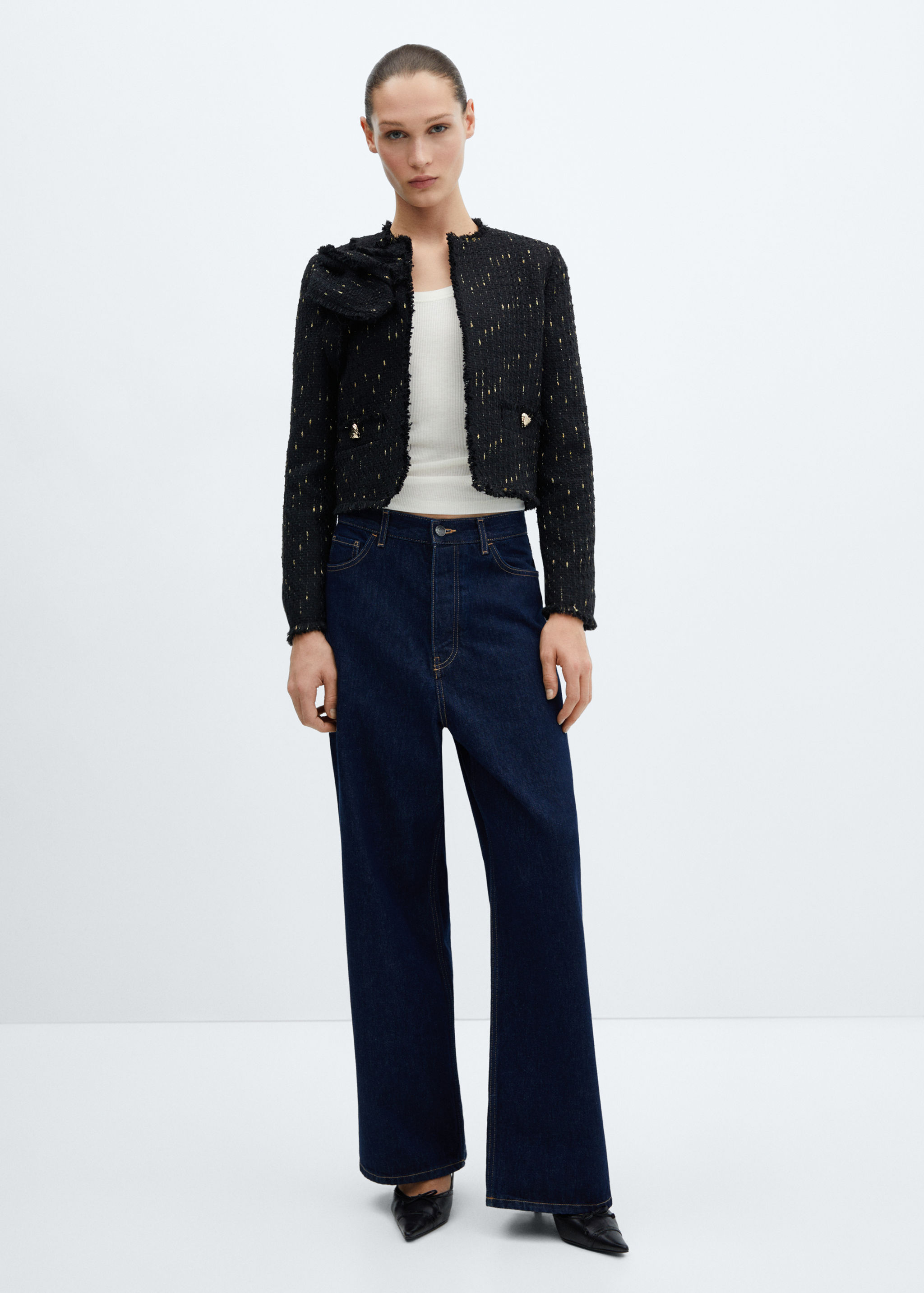 Tweed jacket with lurex details - General plane