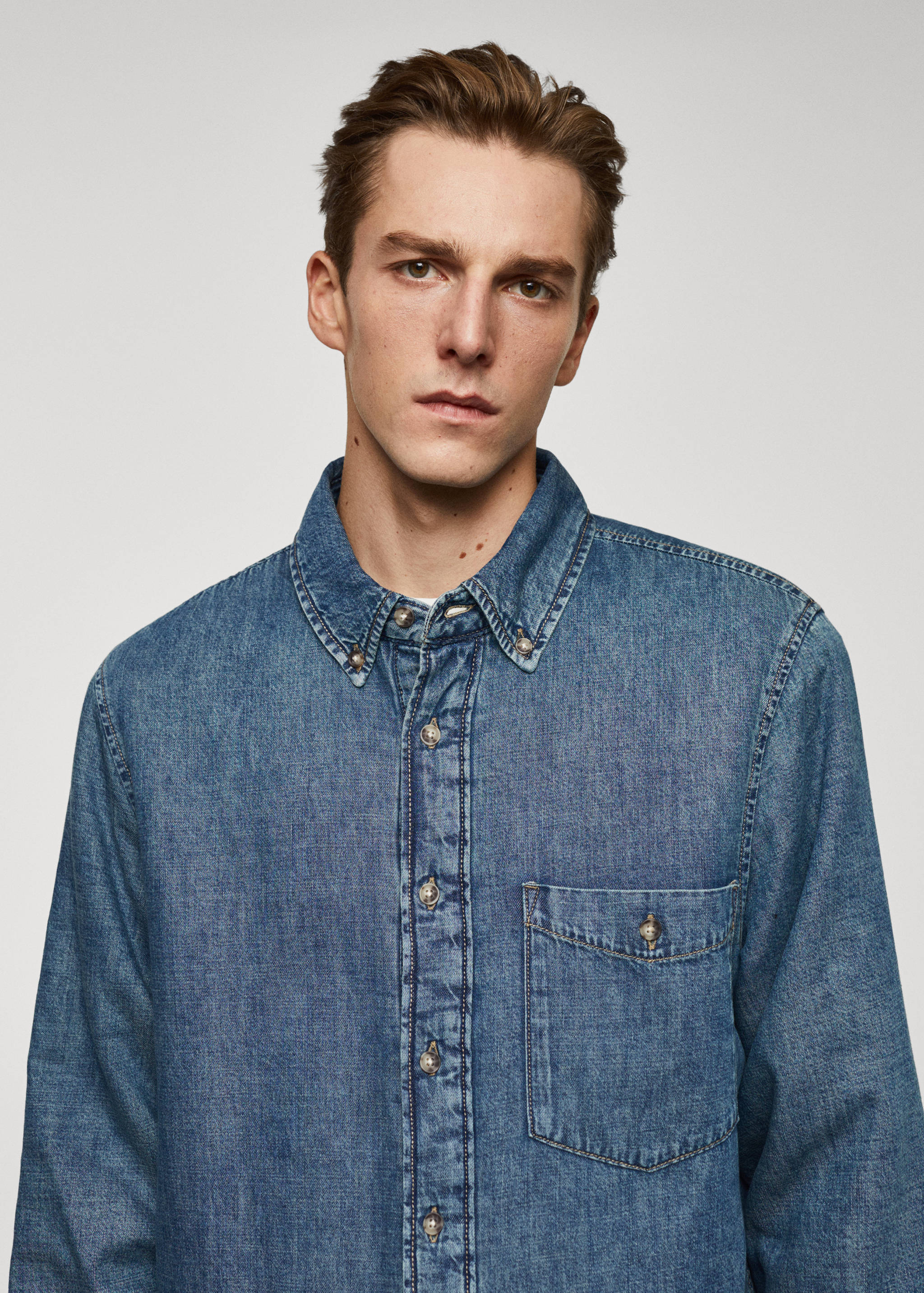 Gestepptes Jeans-Overshirt - Detail des Artikels 1
