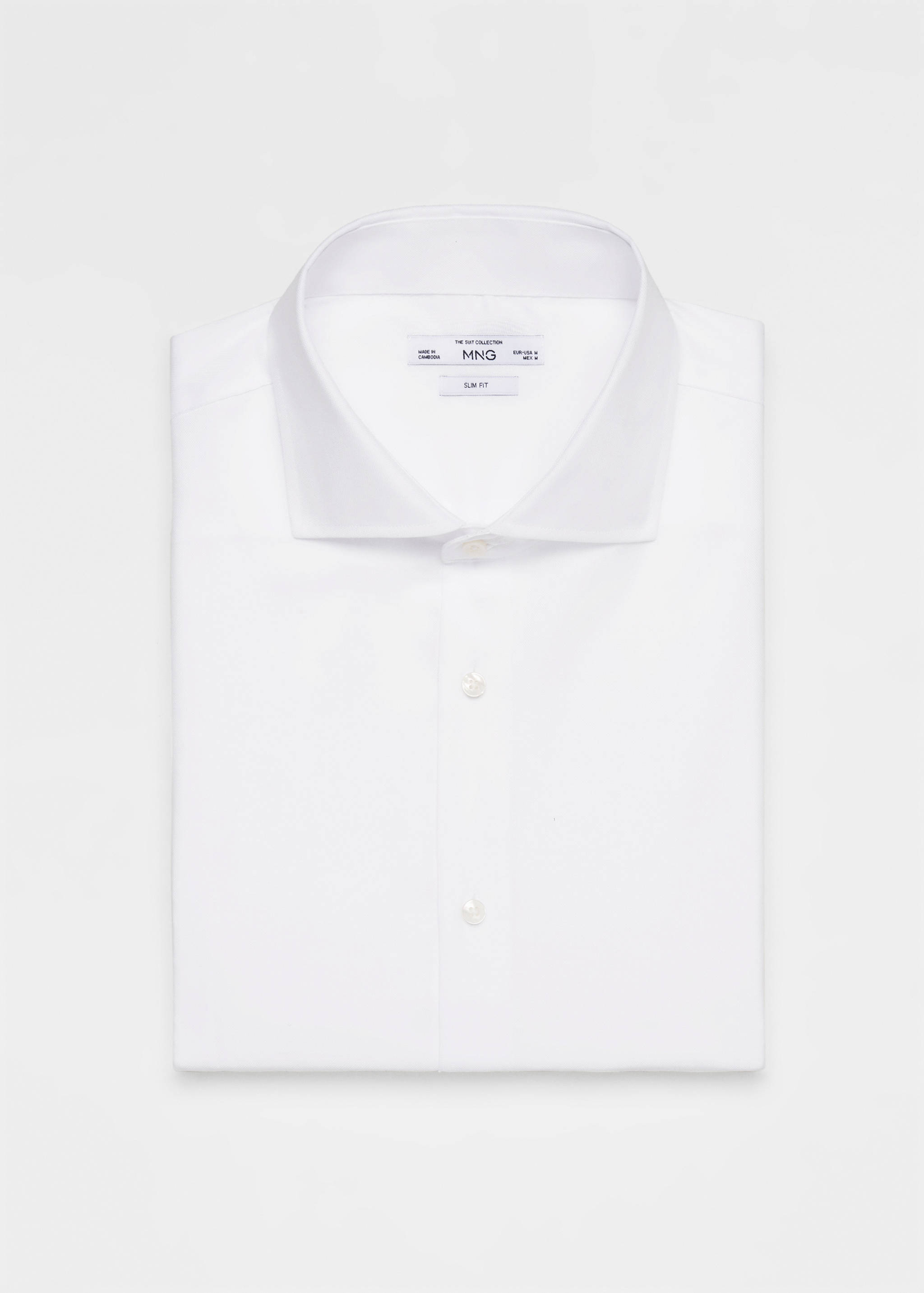 Strukturiertes Slim Fit-Oberhemd aus Baumwolle - Detail des Artikels 8