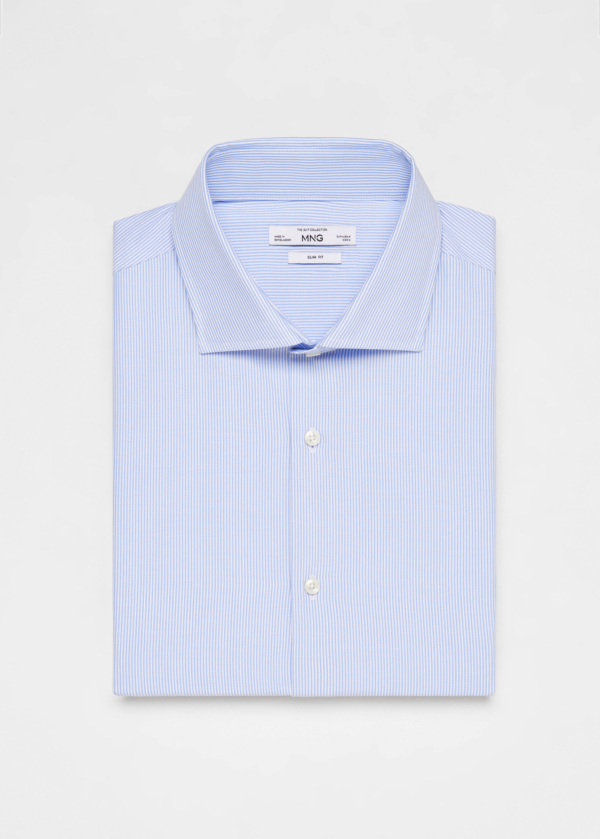 Slim-fit twill pinstripe suit shirt - Details of the article 8