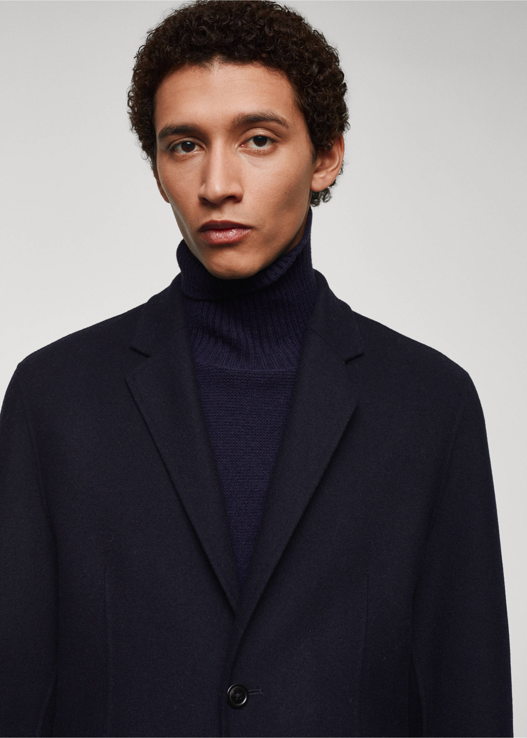 Handmade Woll-Blazer - Detail des Artikels 1, Dunkles Marineblau. Ref: 67050626-00.