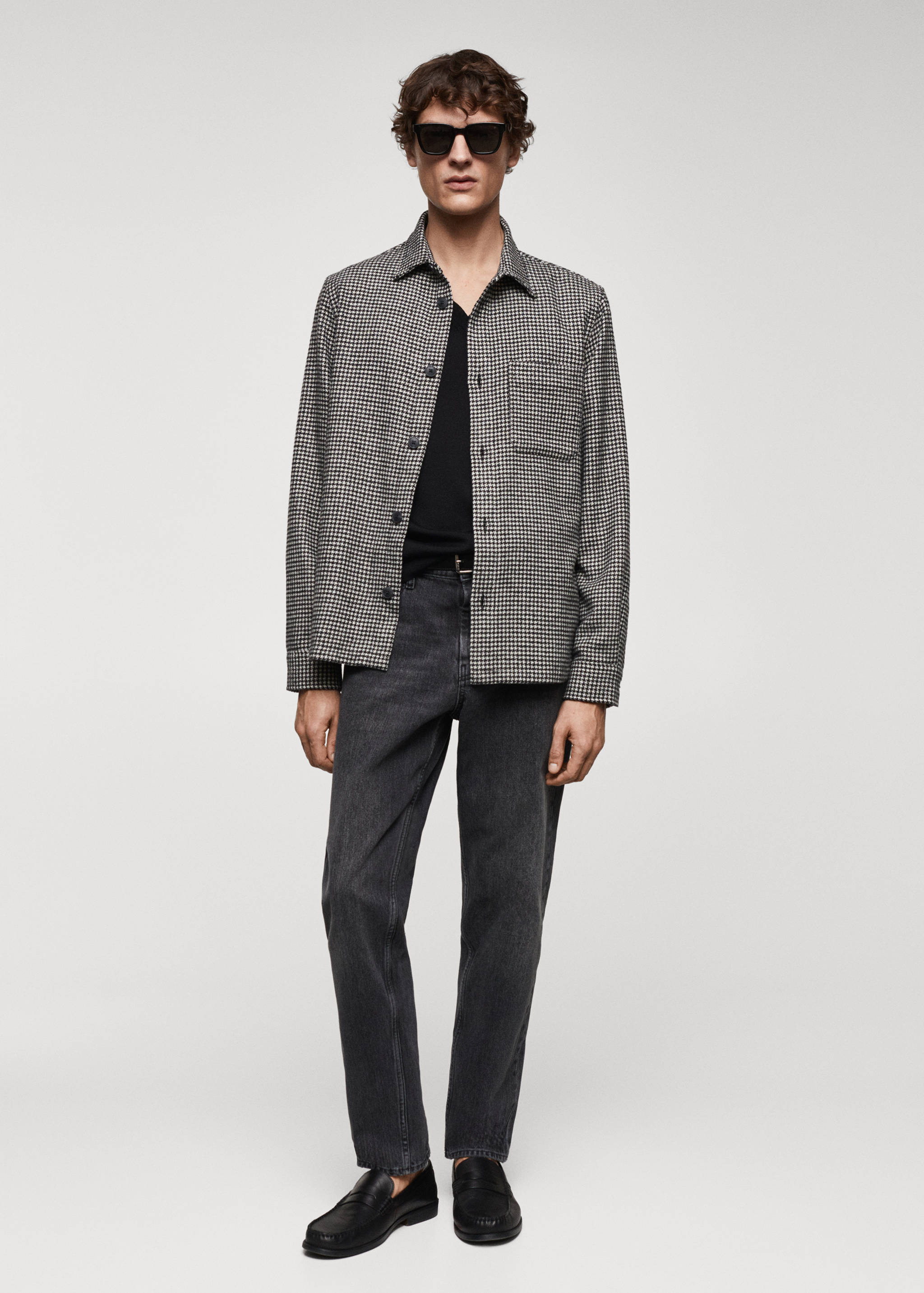 Houndstooth overshirt - General plane
