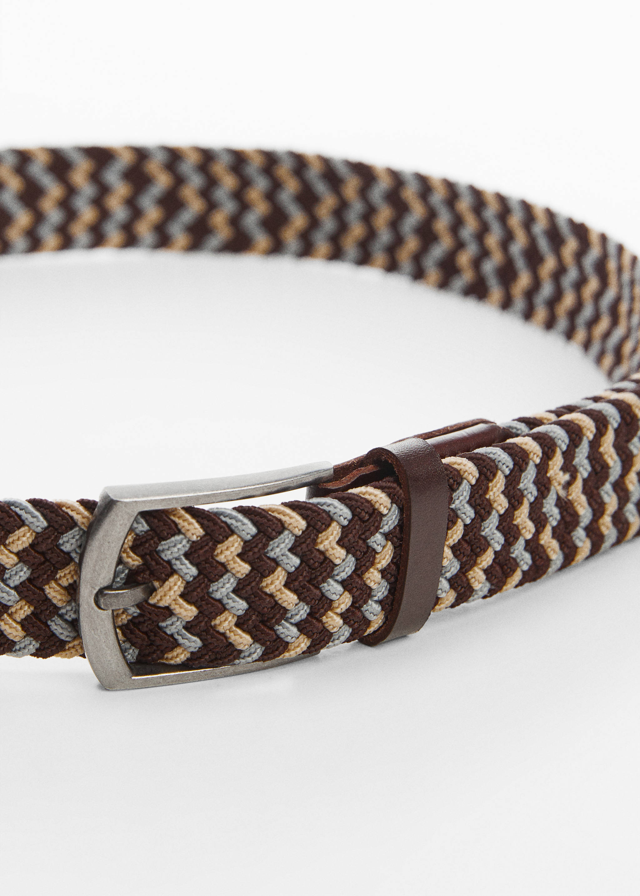 Braided elastic coloured belt - Medium plane