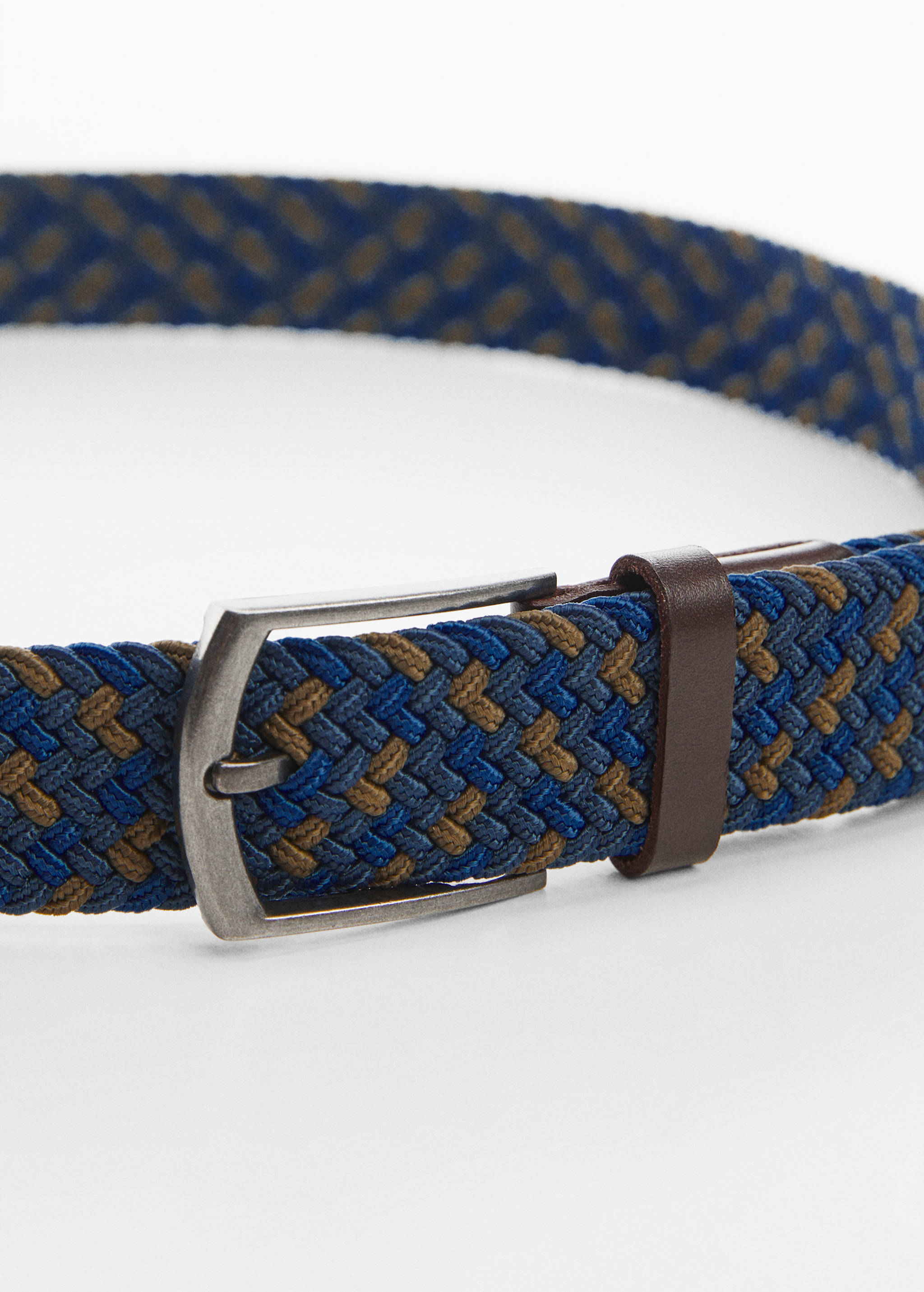 Braided elastic coloured belt - Medium plane