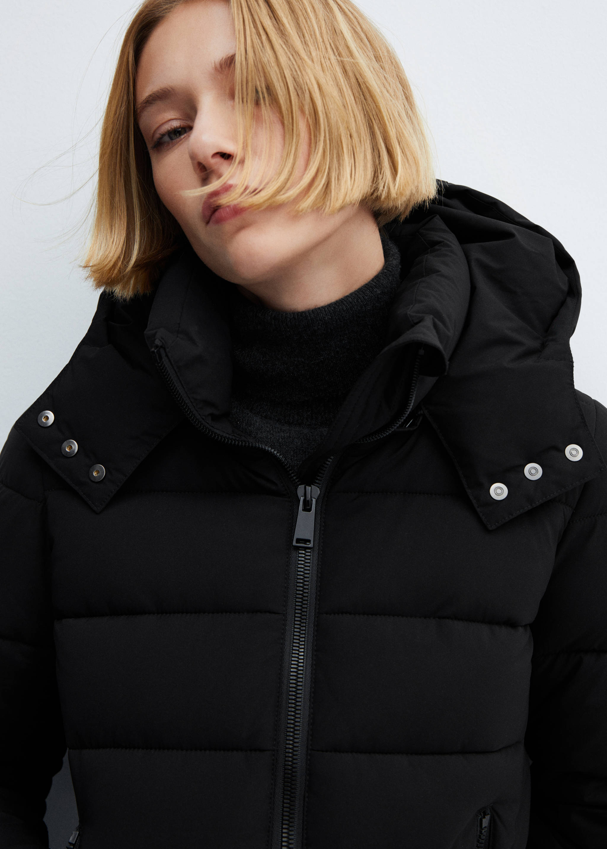 Prošívaný anorak s kapucí - Detail zboží 1