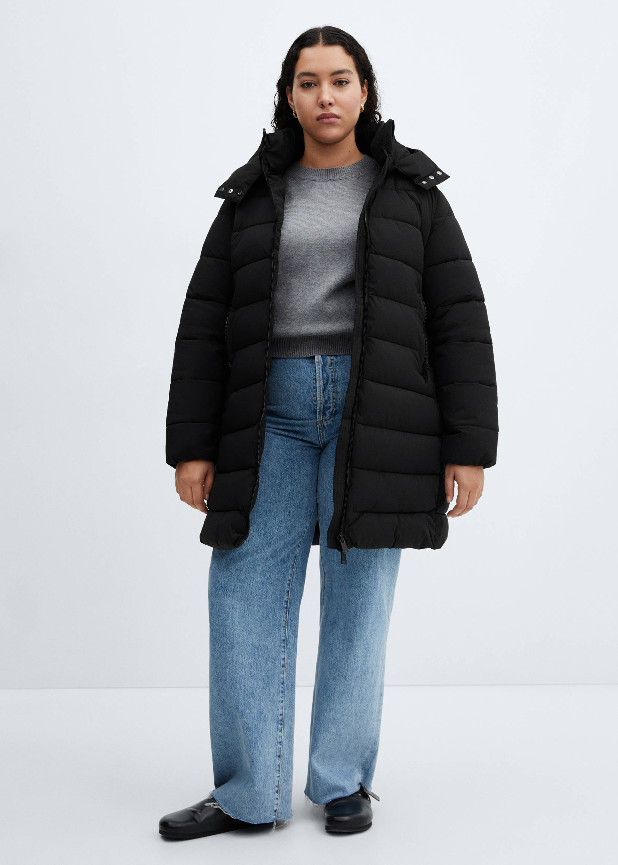 Prošívaný anorak s kapucí - Detail zboží 3