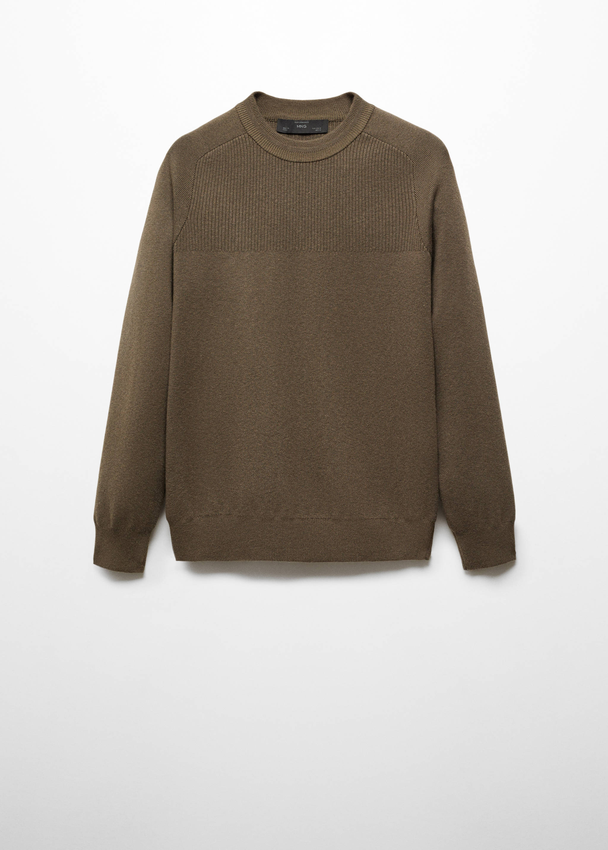 Stretchpullover mit Rippdetail - Artikel ohne Model