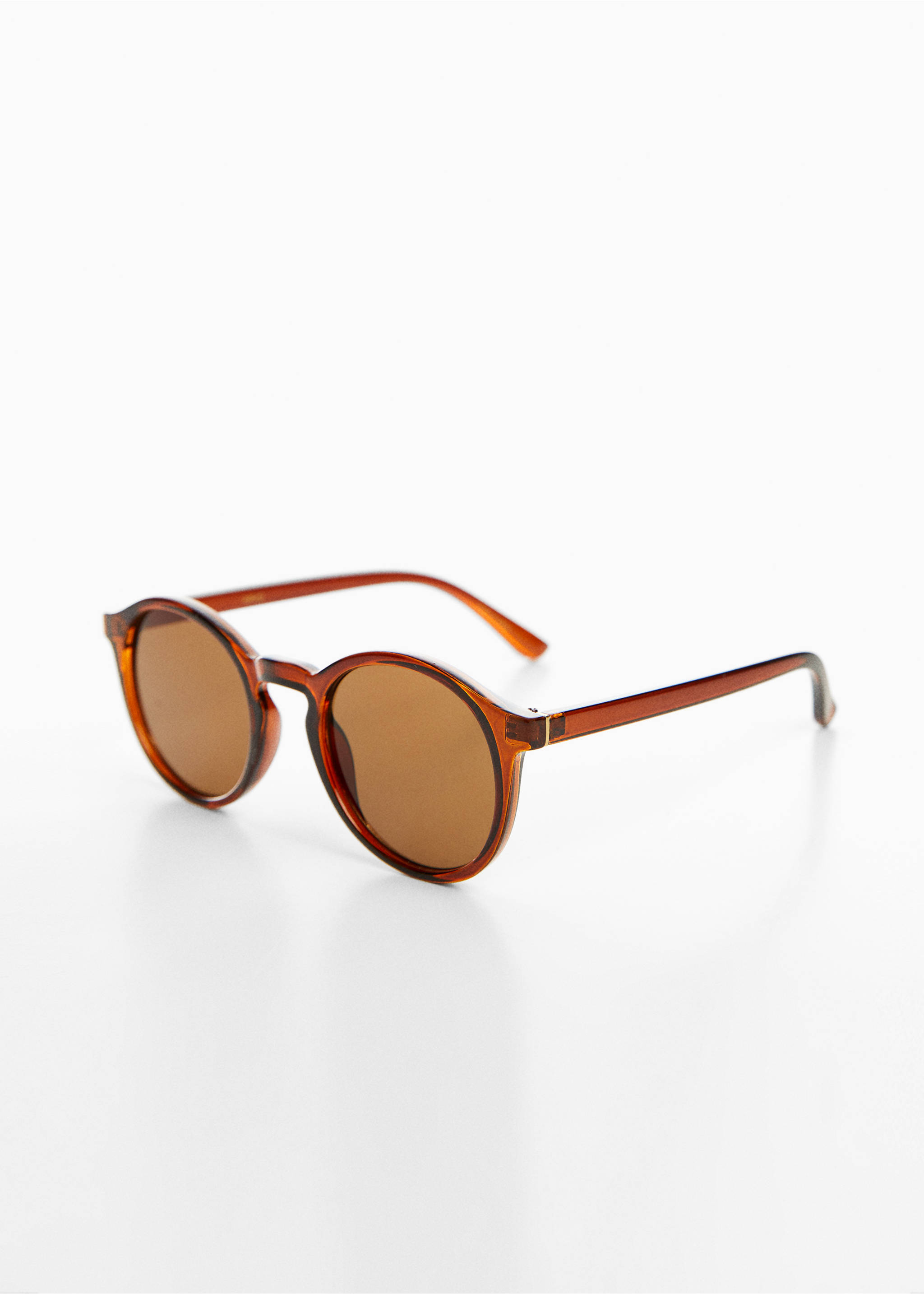 Rounded frame sunglasses - Medium plane, Brown. Ref: 67050645-00.