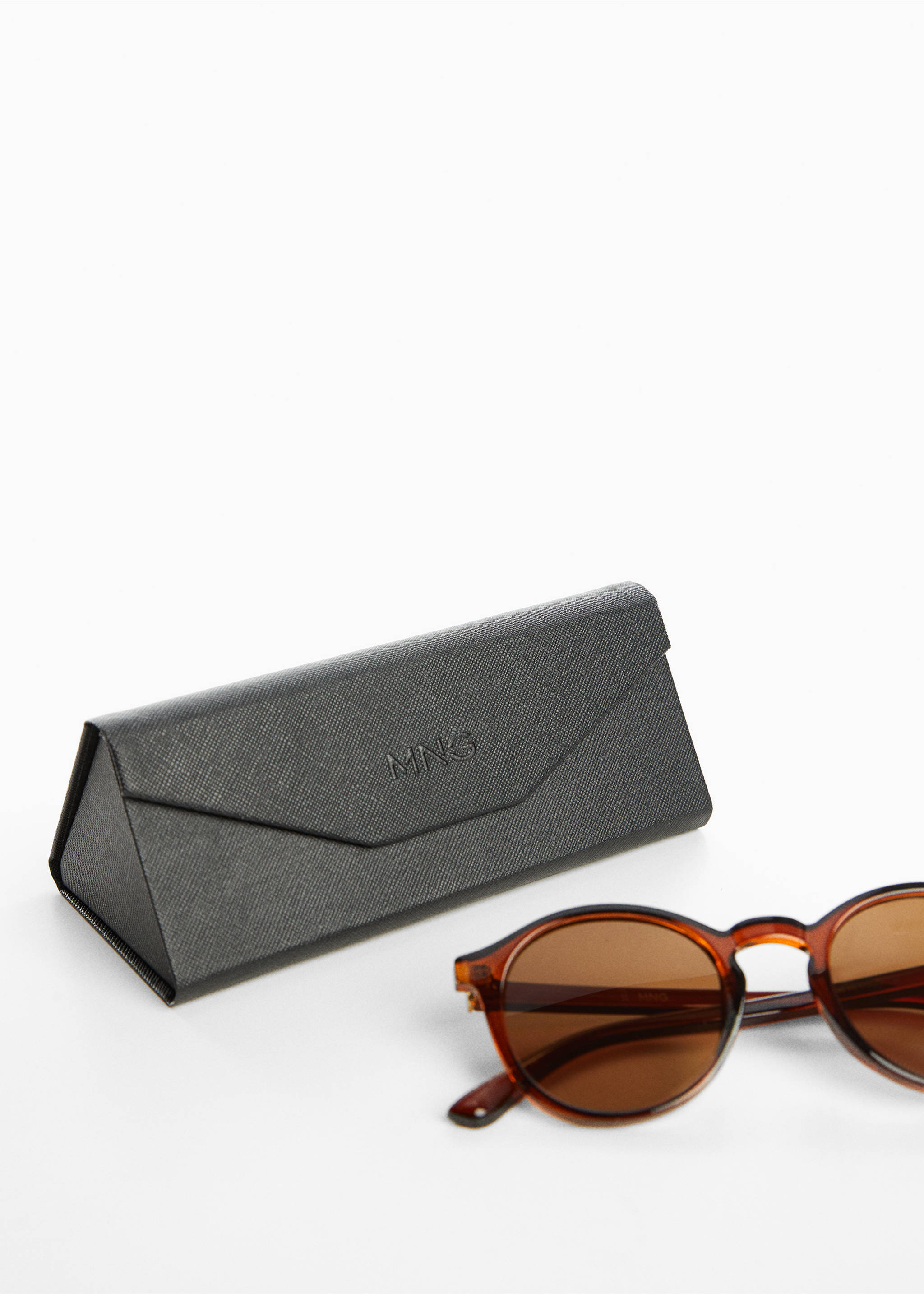 Rounded frame sunglasses - Details of the article 3, Brown. Ref: 67050645-00.