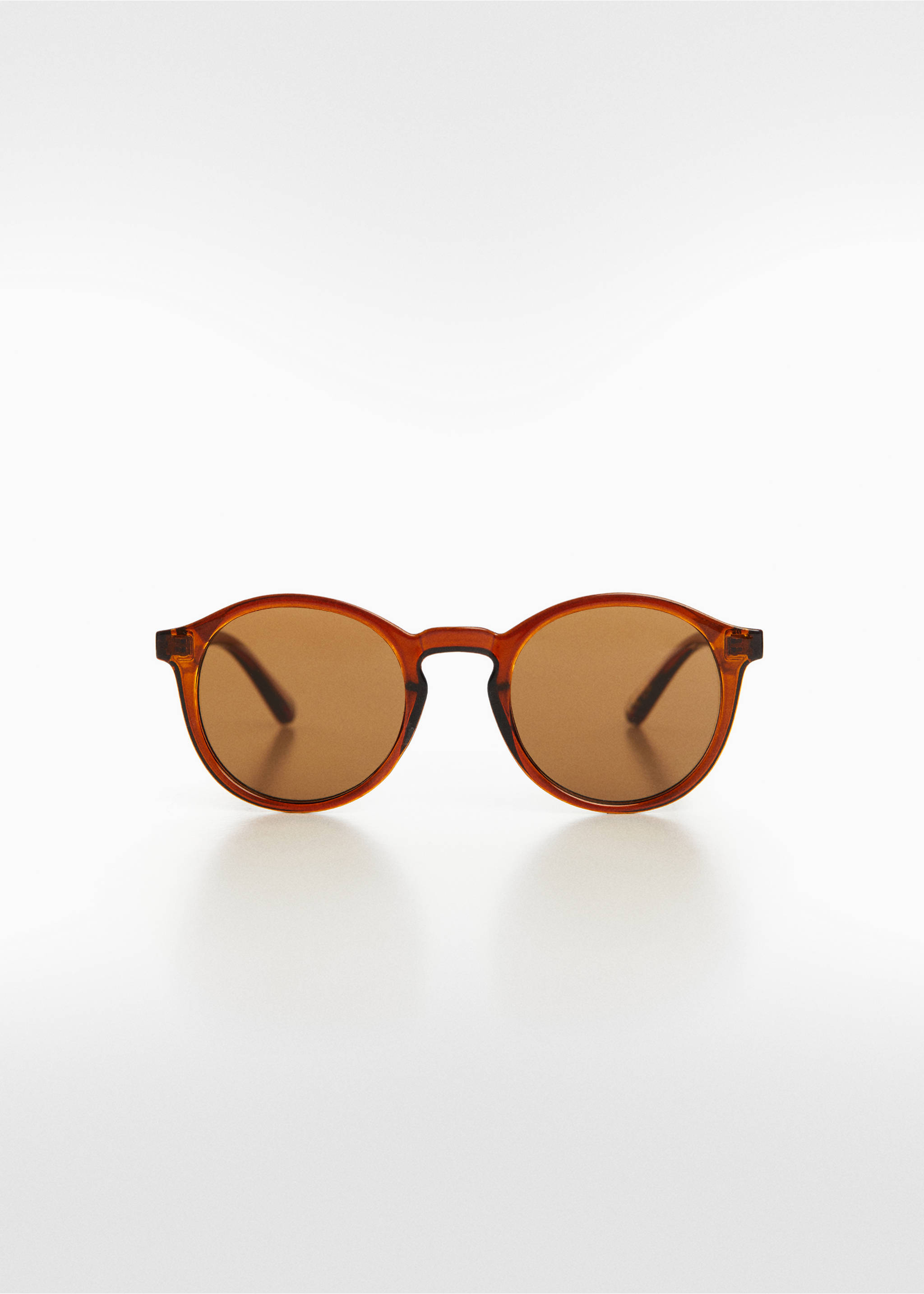 Rounded frame sunglasses - Article without model, Brown. Ref: 67050645-00.