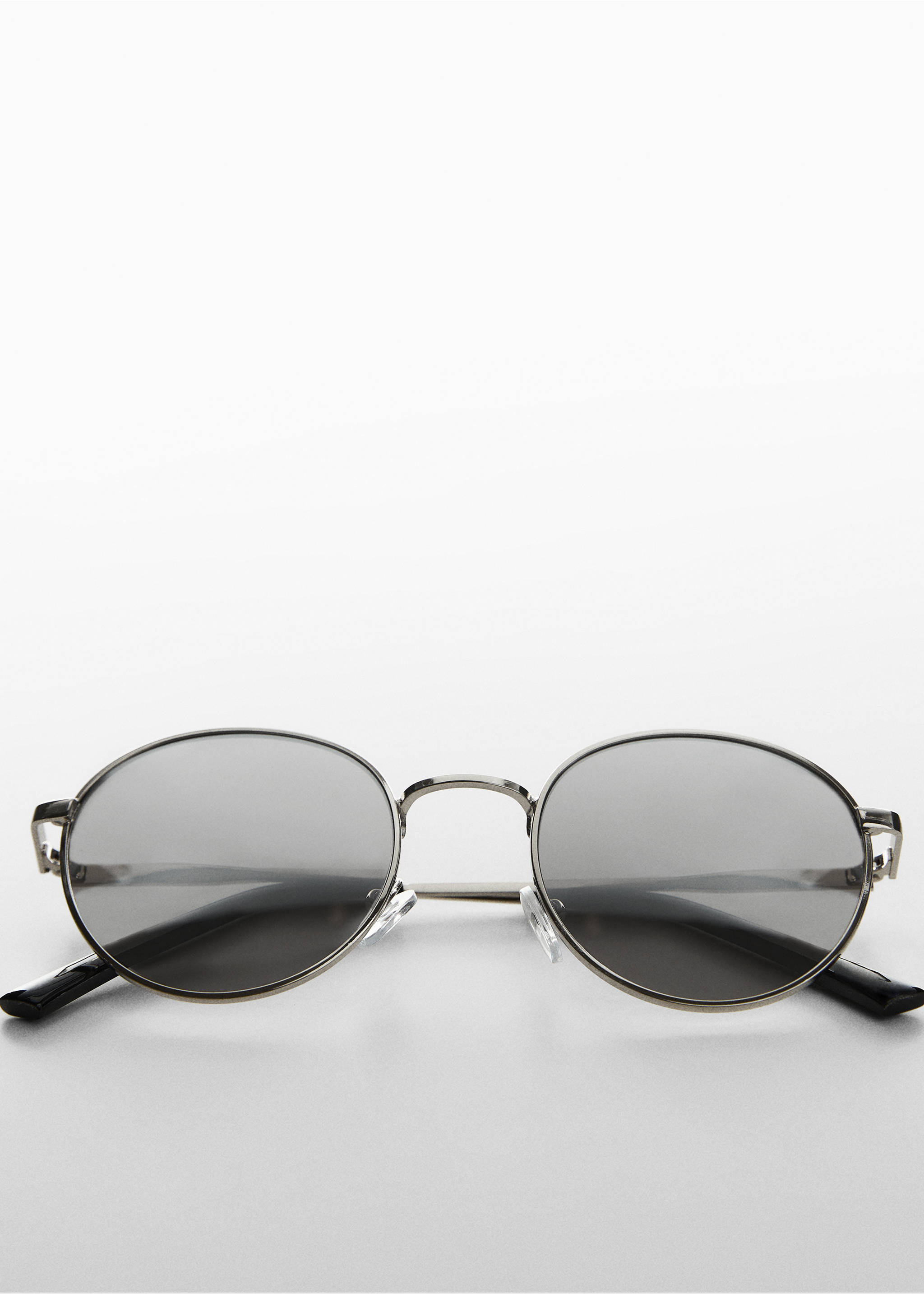 Round Metal Sunglasses - Details of the article 5, Silver. Ref: 67050647-00.