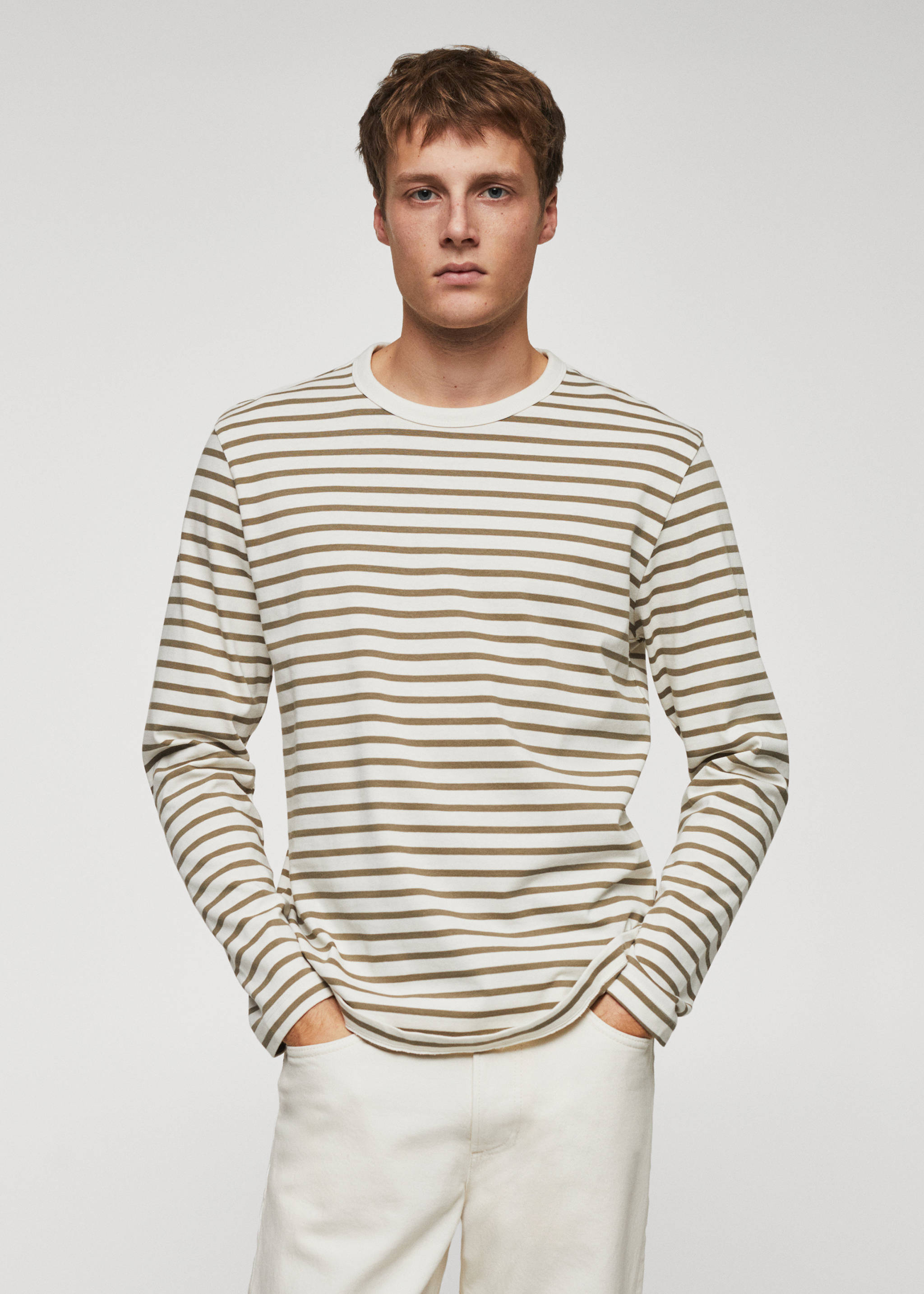 Striped long sleeves t-shirt - Medium plane