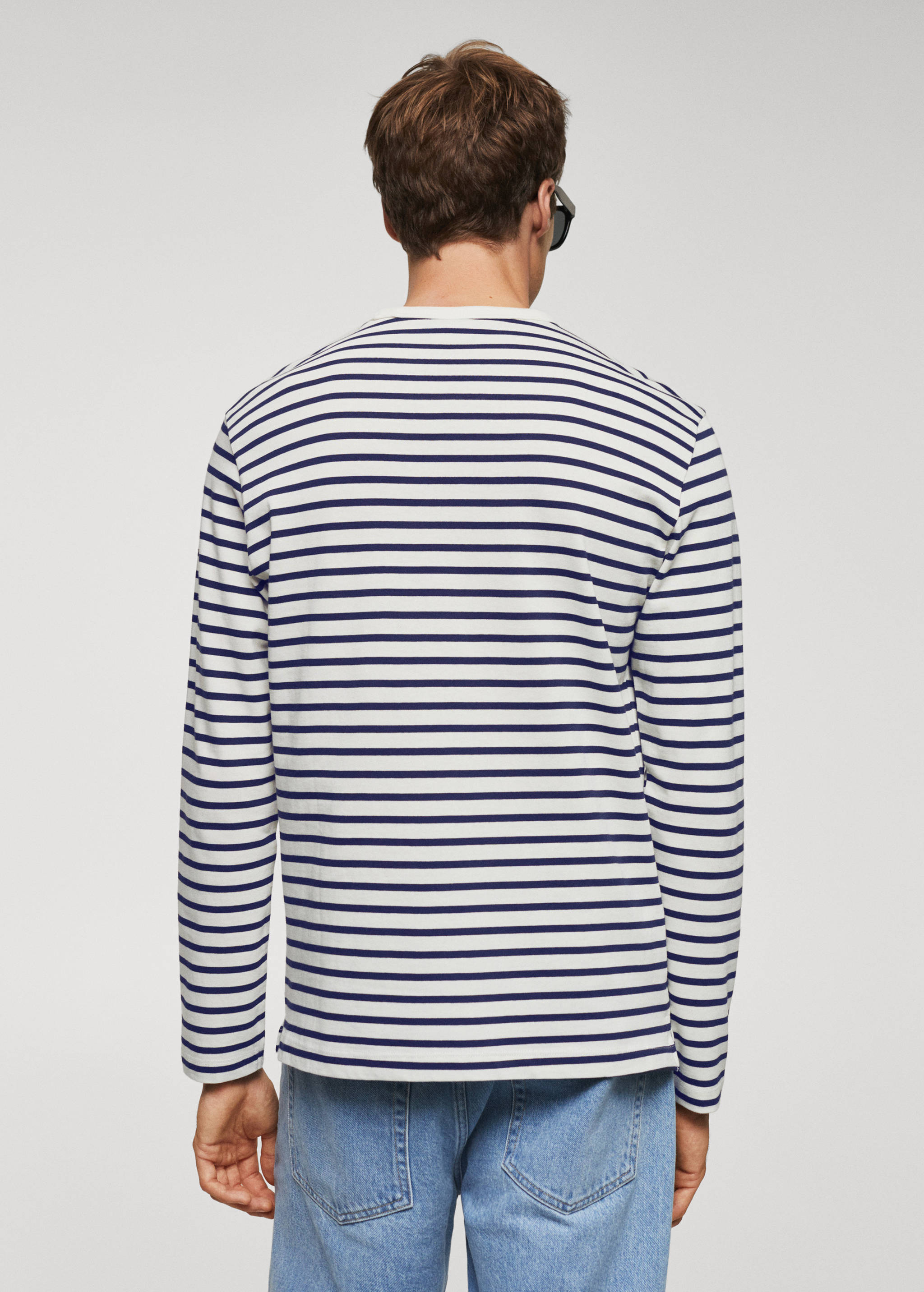 Striped long sleeves t-shirt - Reverse of the article