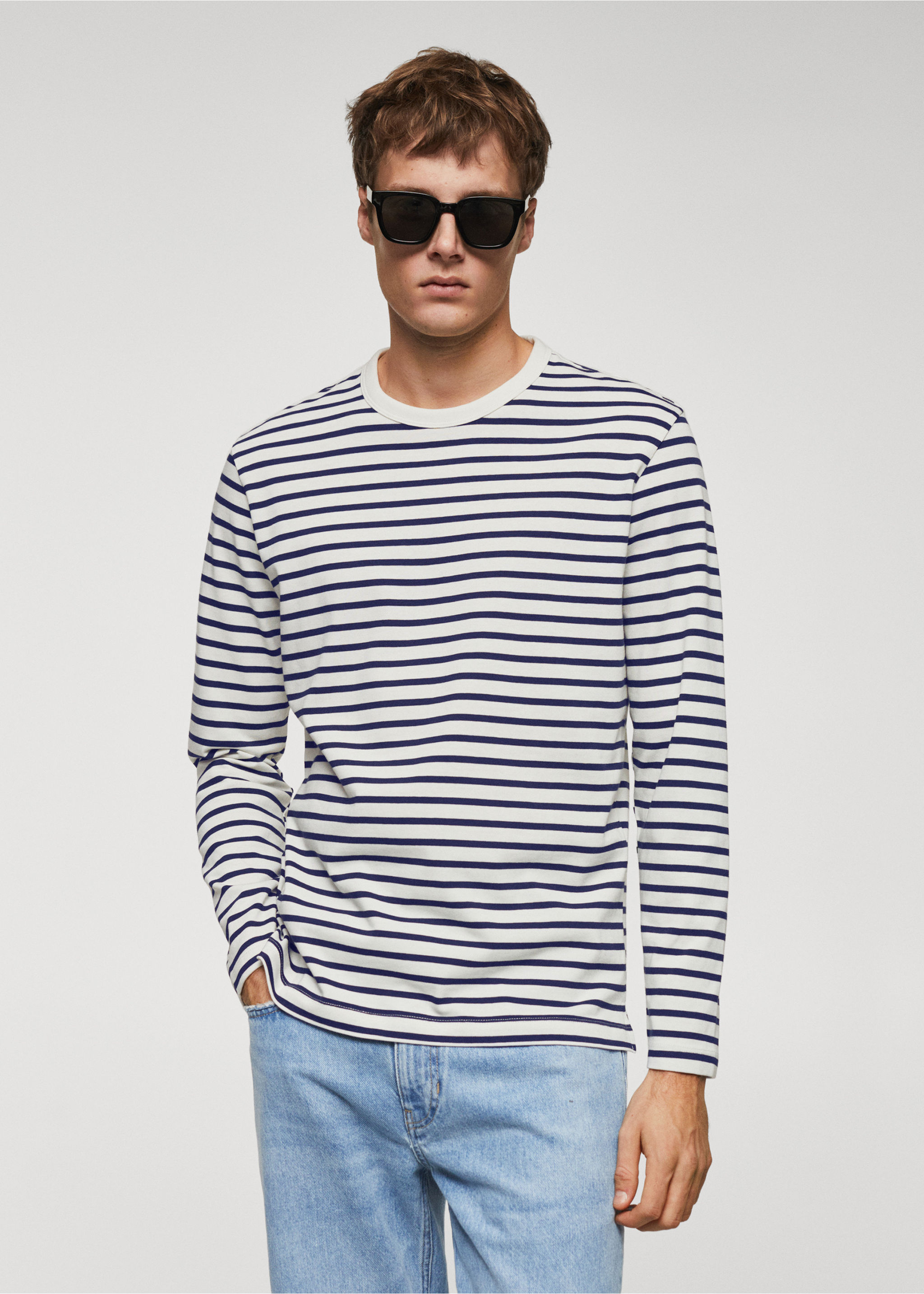 Striped long sleeves t-shirt - Medium plane