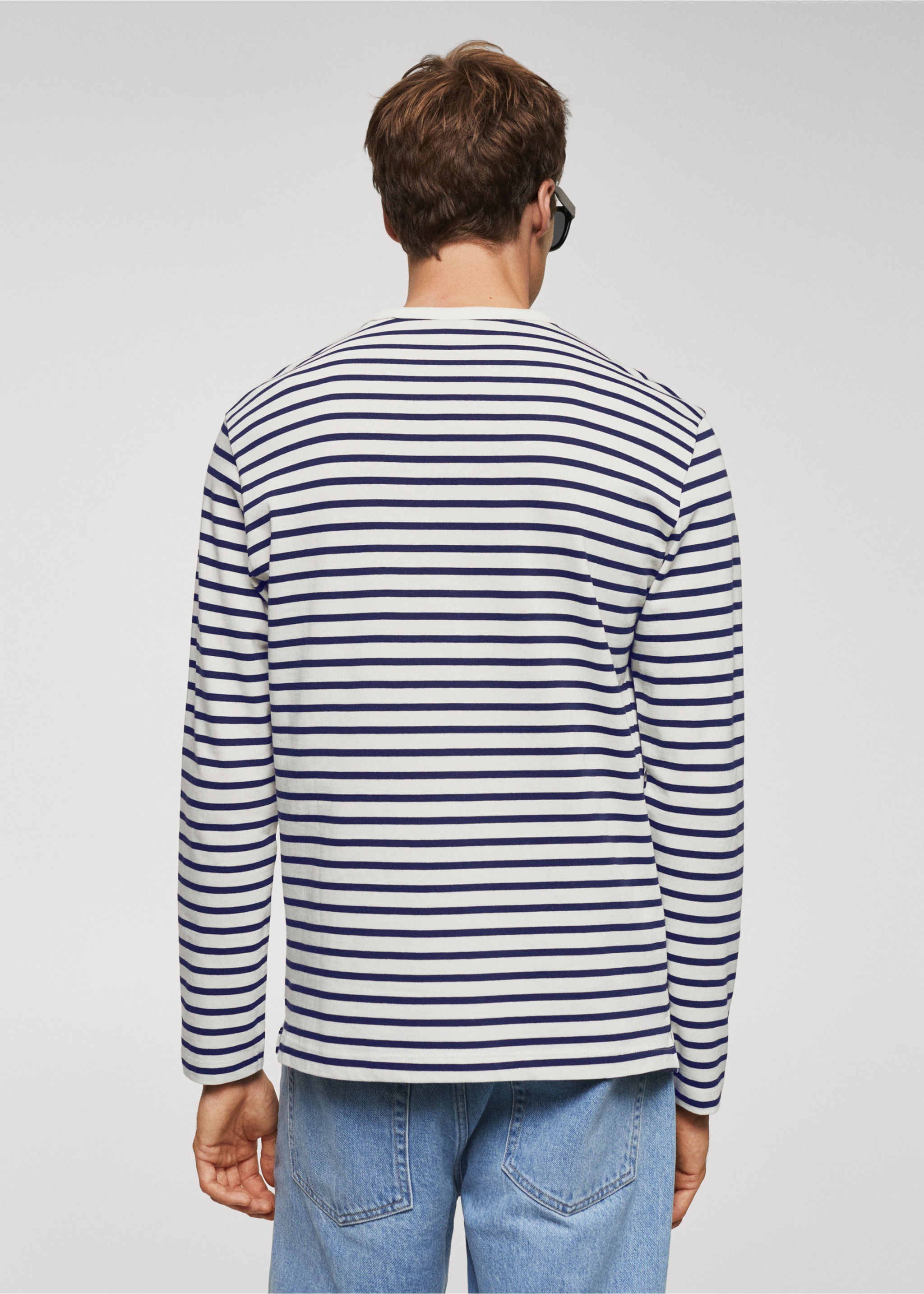 Striped long sleeves t-shirt - Reverse of the article