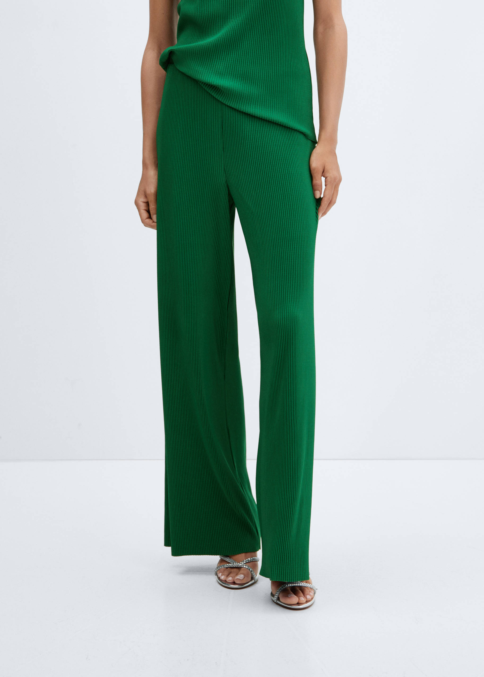 Pleated palazzo pants - Medium plane
