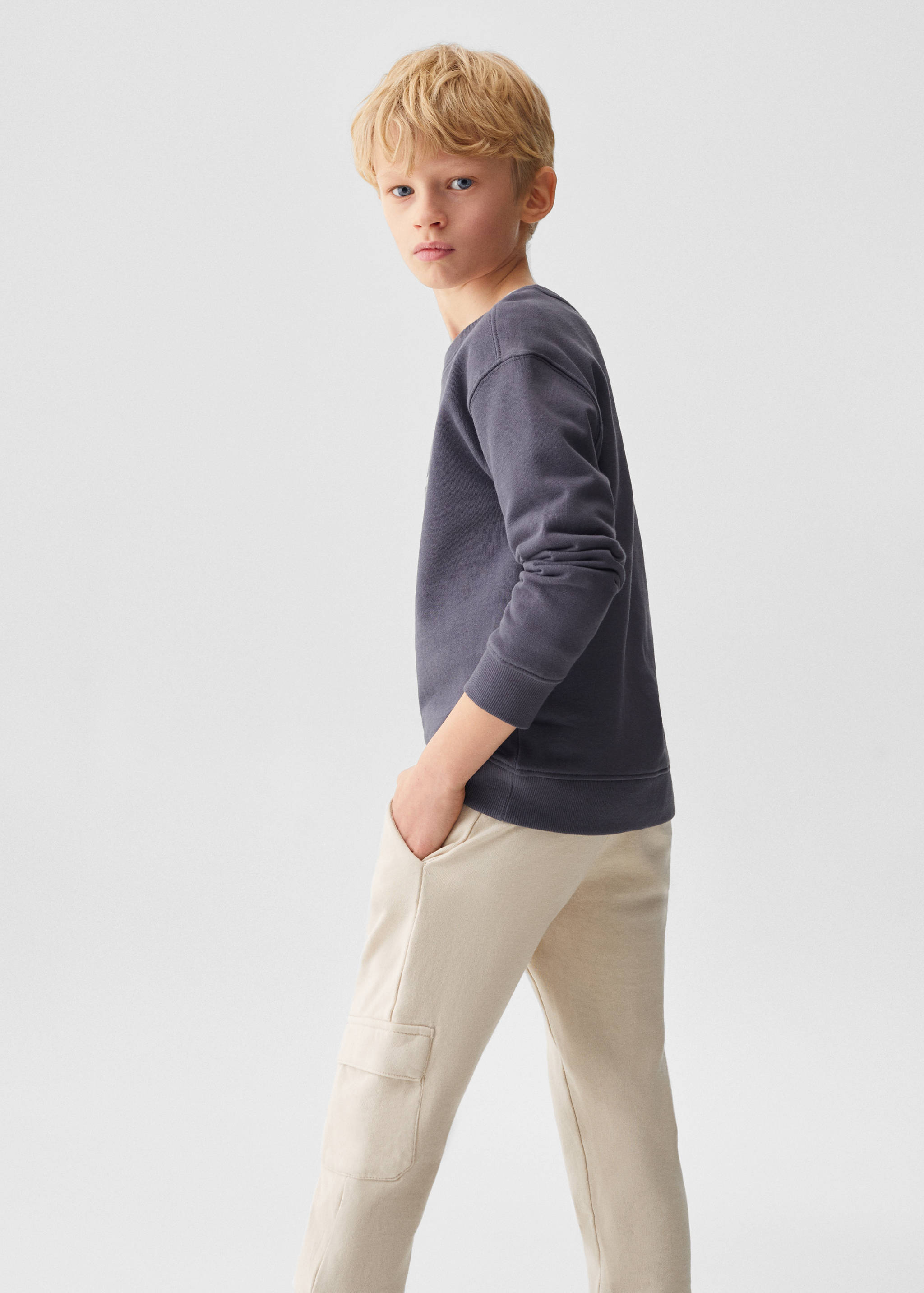 Jogger-Hose aus Baumwolle - Mittlere Ansicht