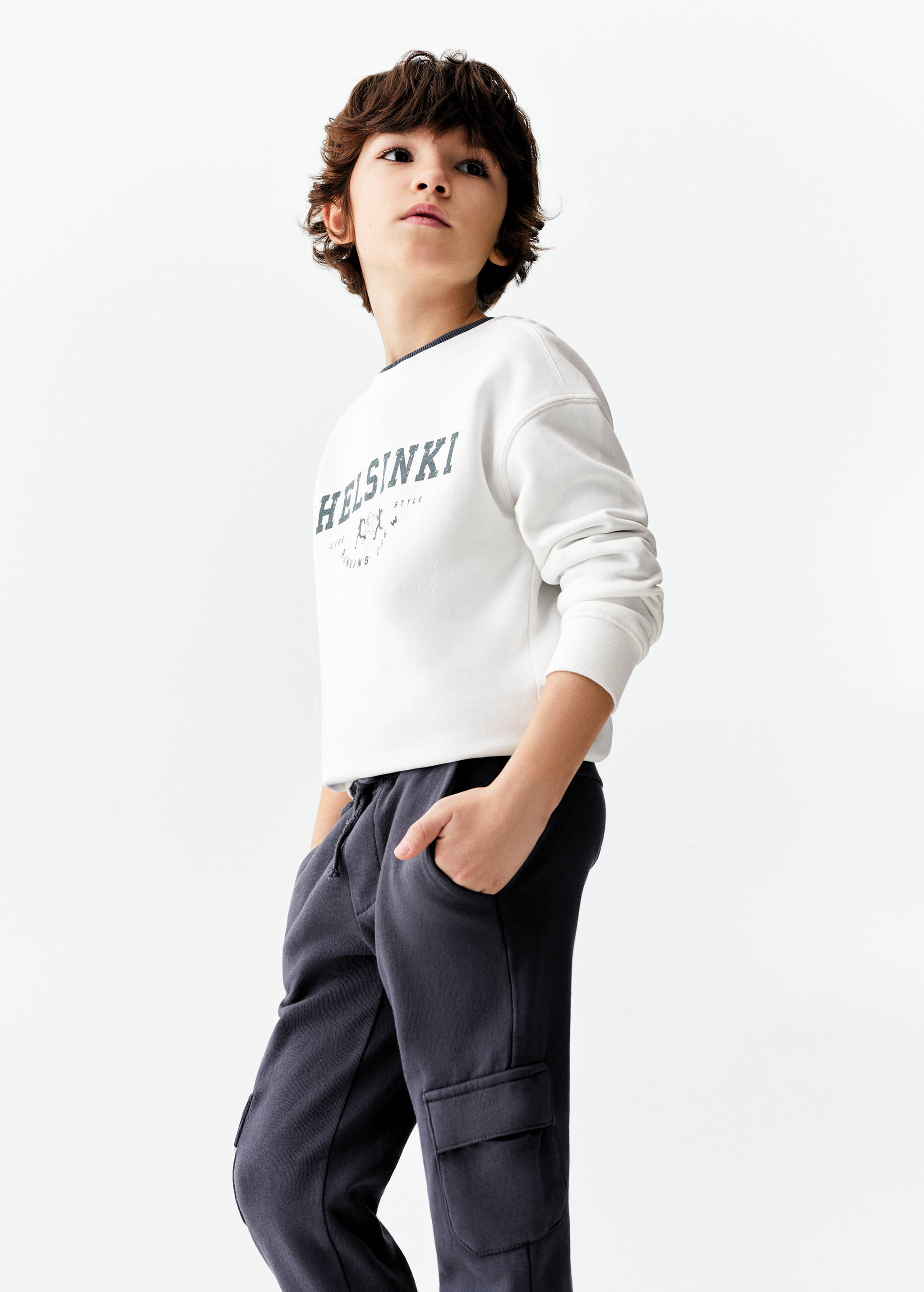 Jogger-Hose aus Baumwolle - Mittlere Ansicht