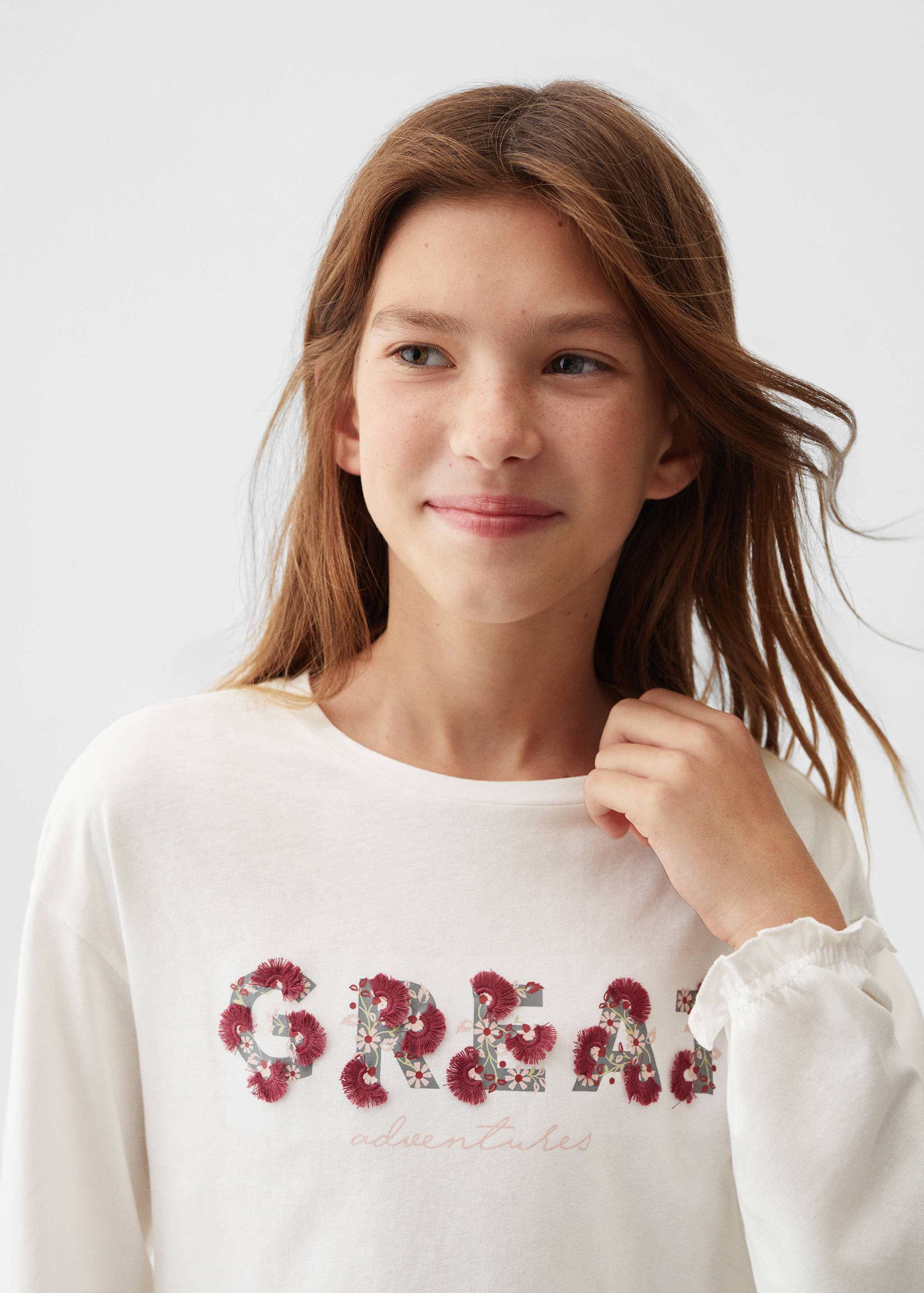 Long-sleeved t-shirt with message - Details of the article 1