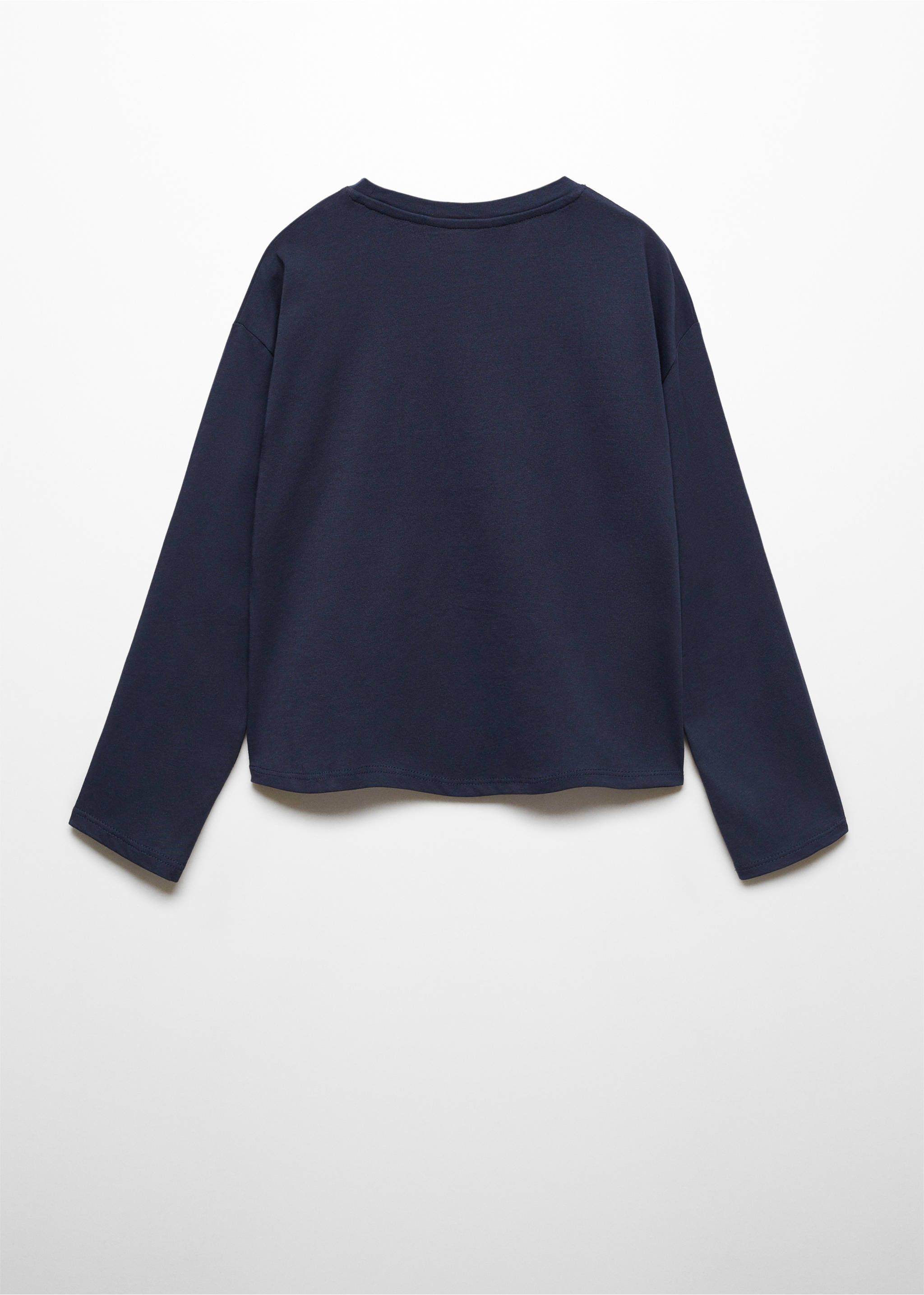 Printed long sleeve t-shirt - Reverse of the article, Dark Navy. Ref: 67050664-00.