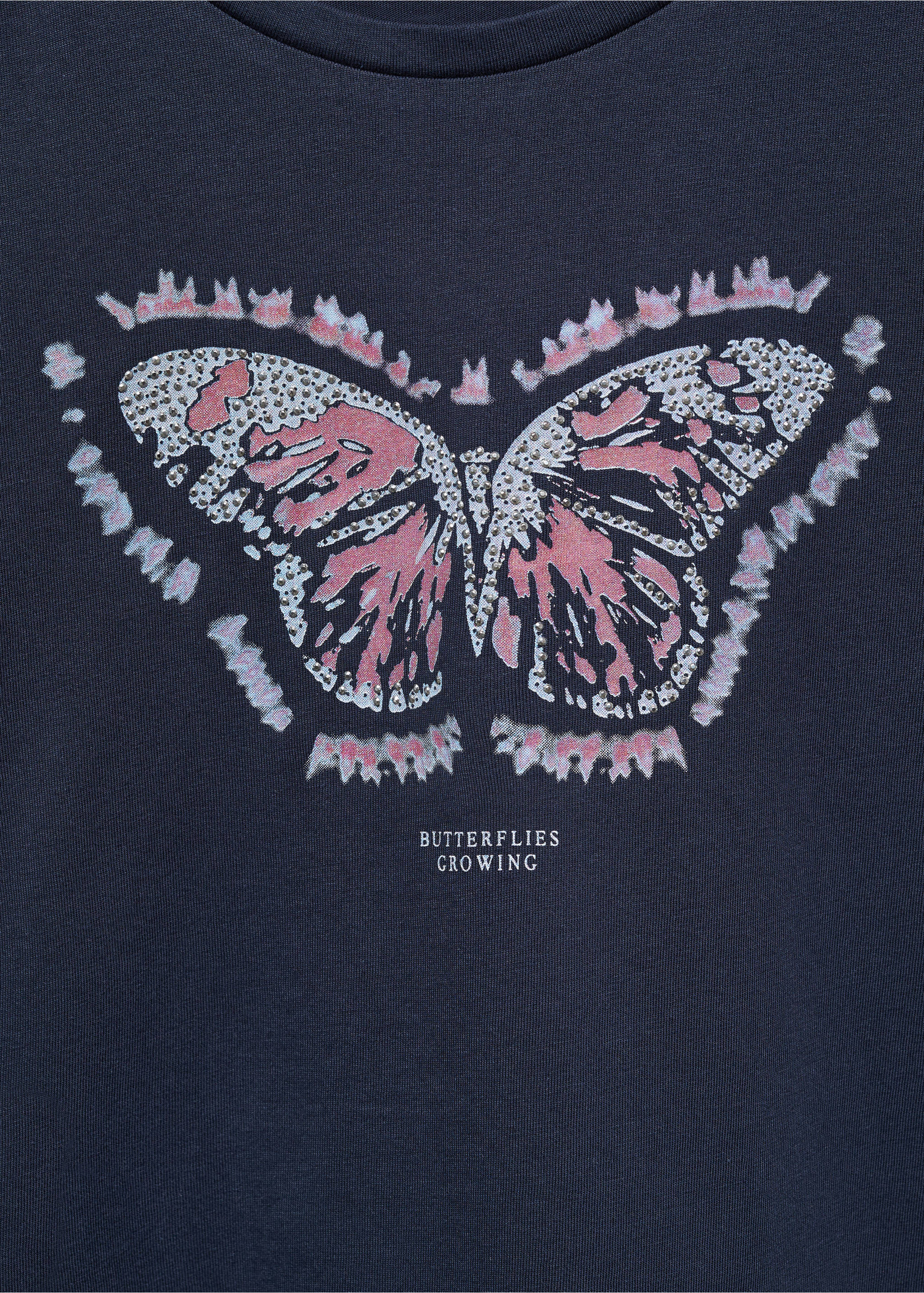 Printed long sleeve t-shirt - Details of the article 8, Dark Navy. Ref: 67050664-00.