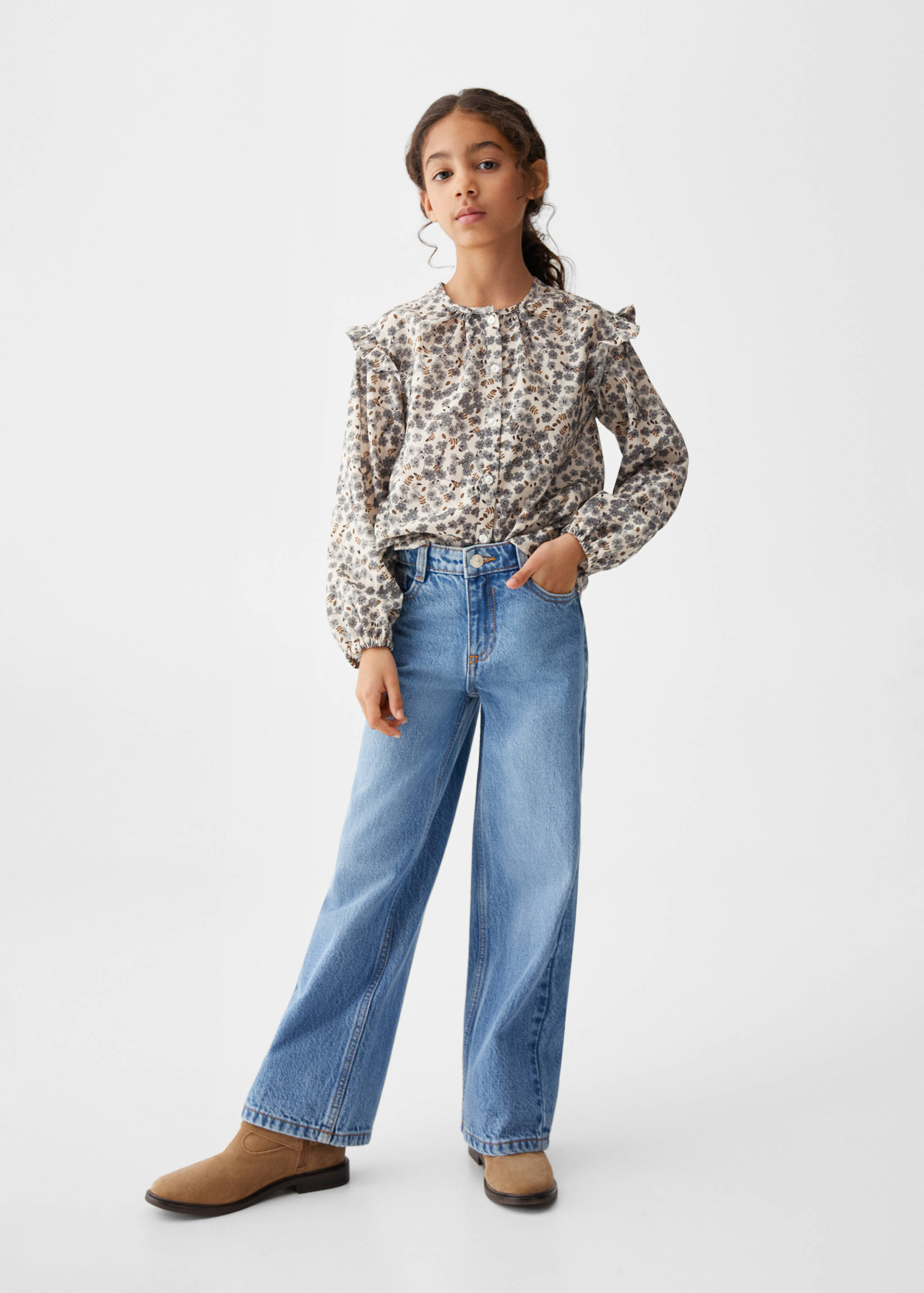 Printed cotton blouse - General plane