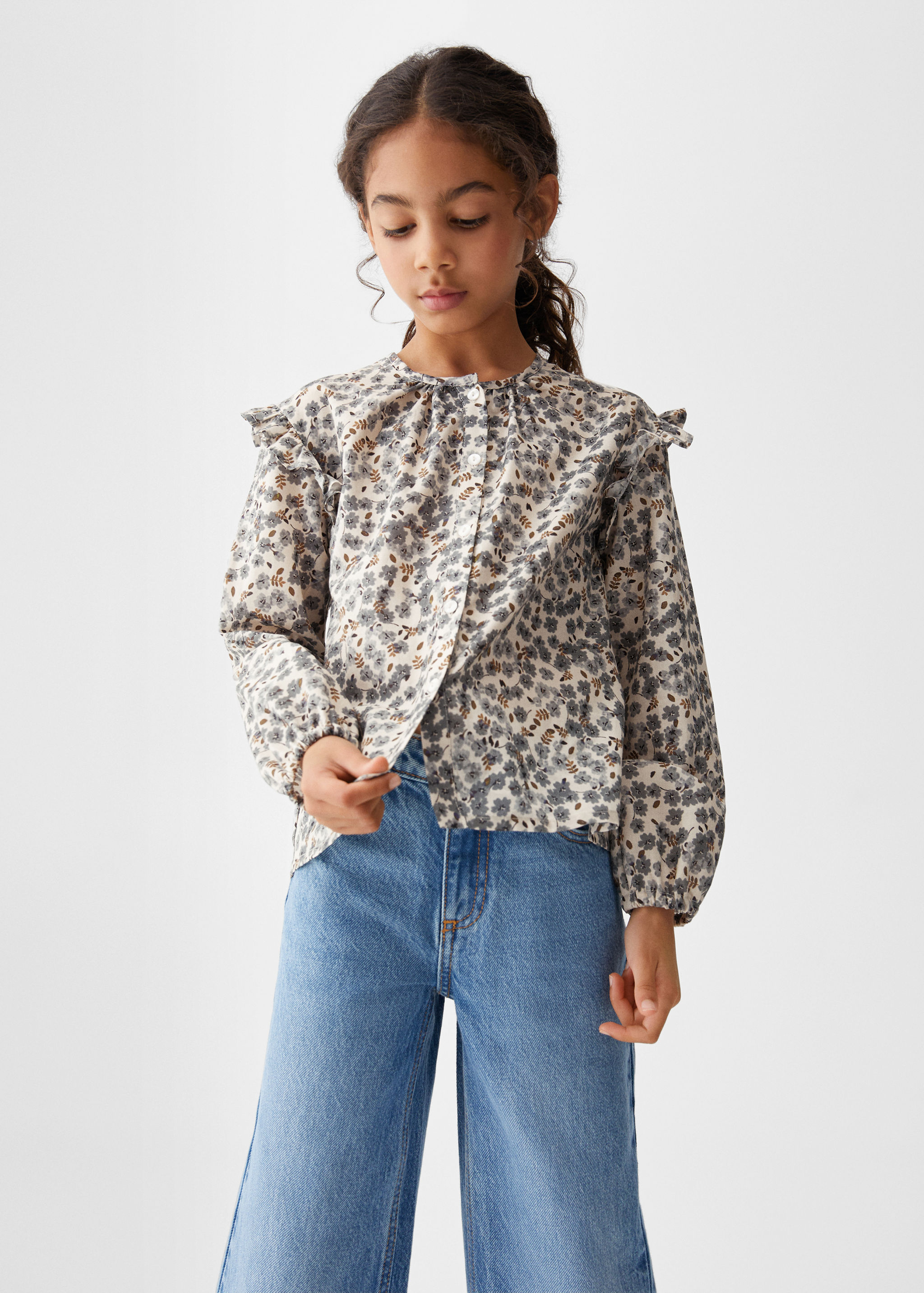 Blouse en coton imprimée - Plan moyen