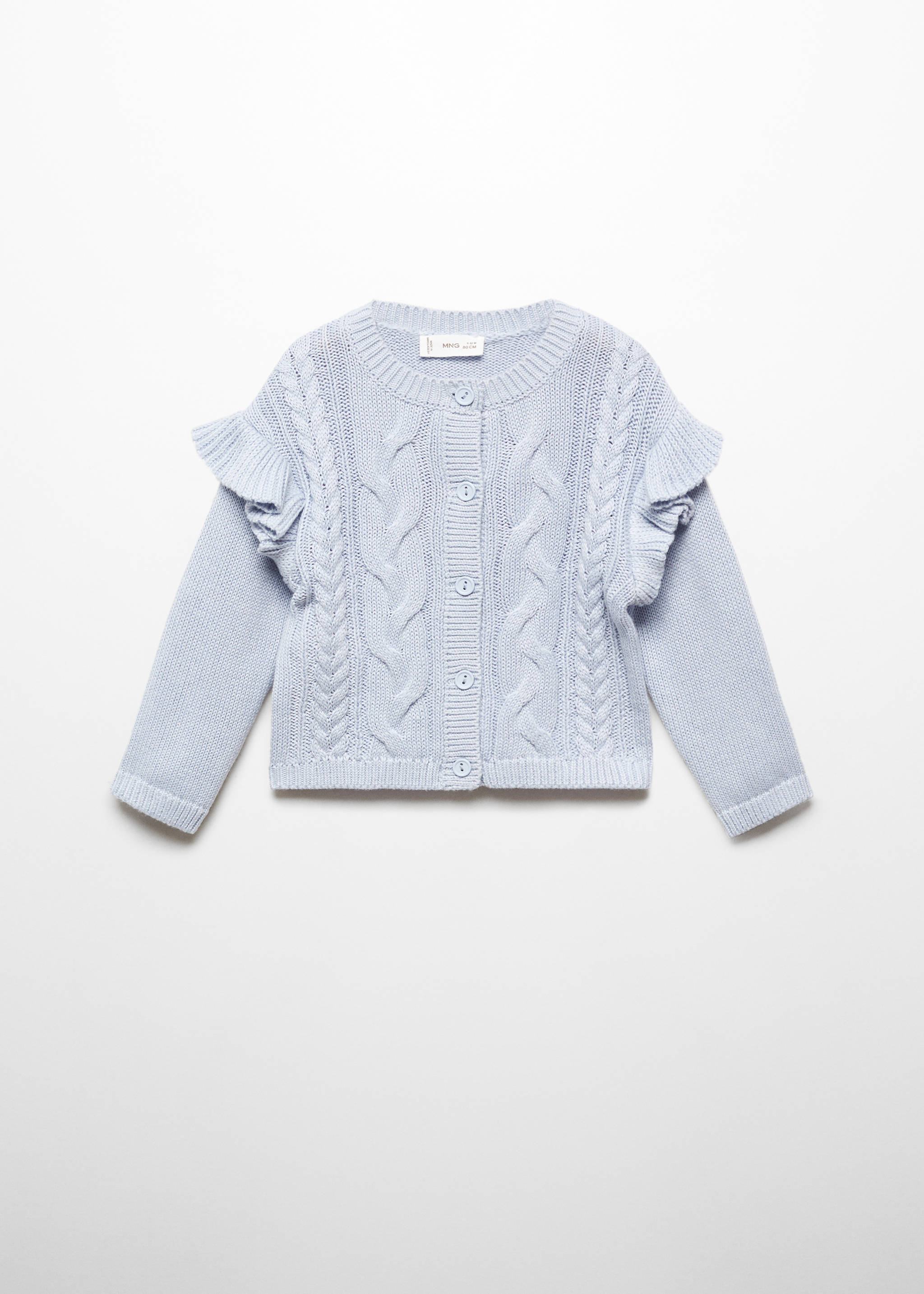 Ruffle  knit cardigan - Article without model