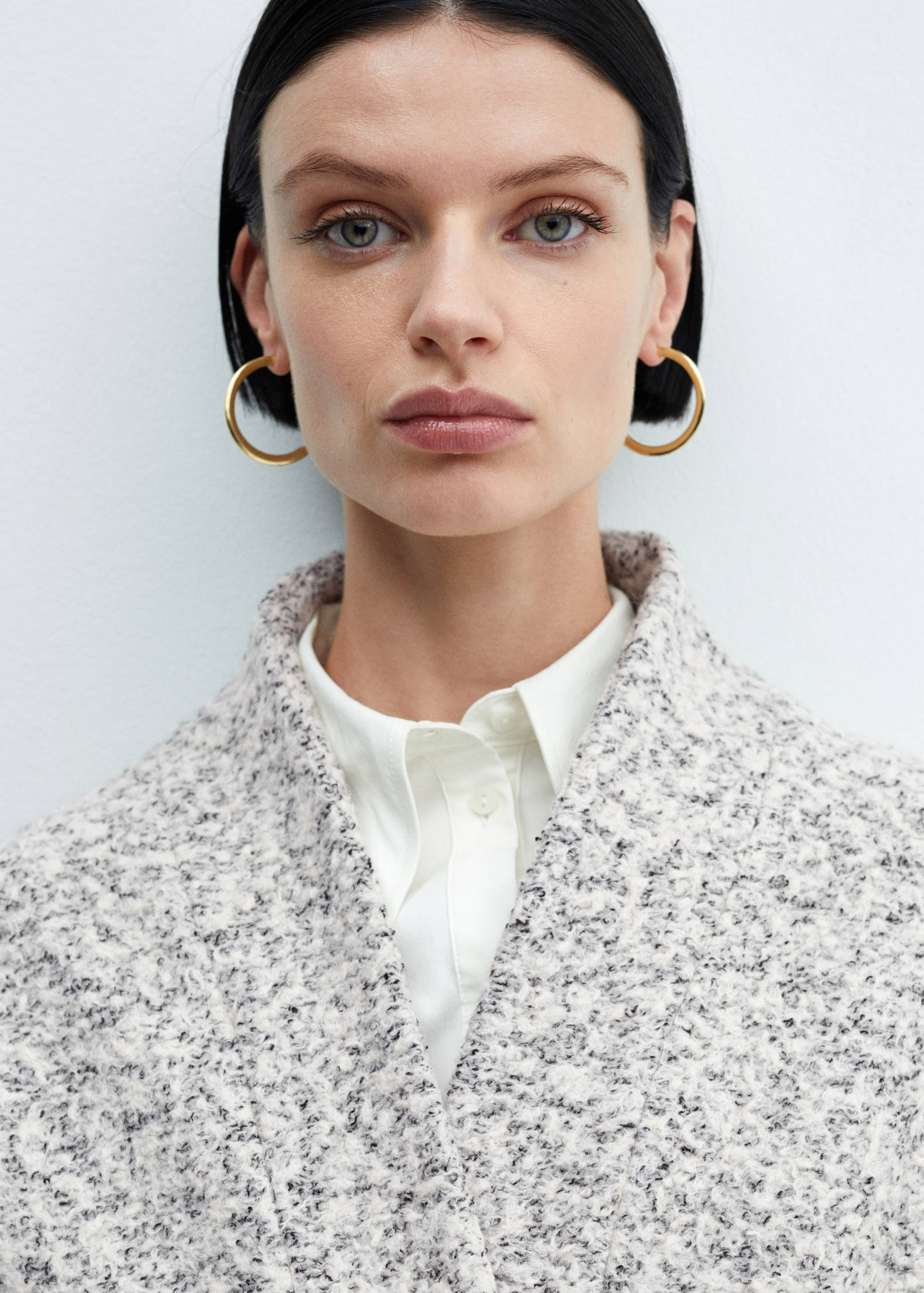 Wool-blend jacket with belt - Details of the article 1