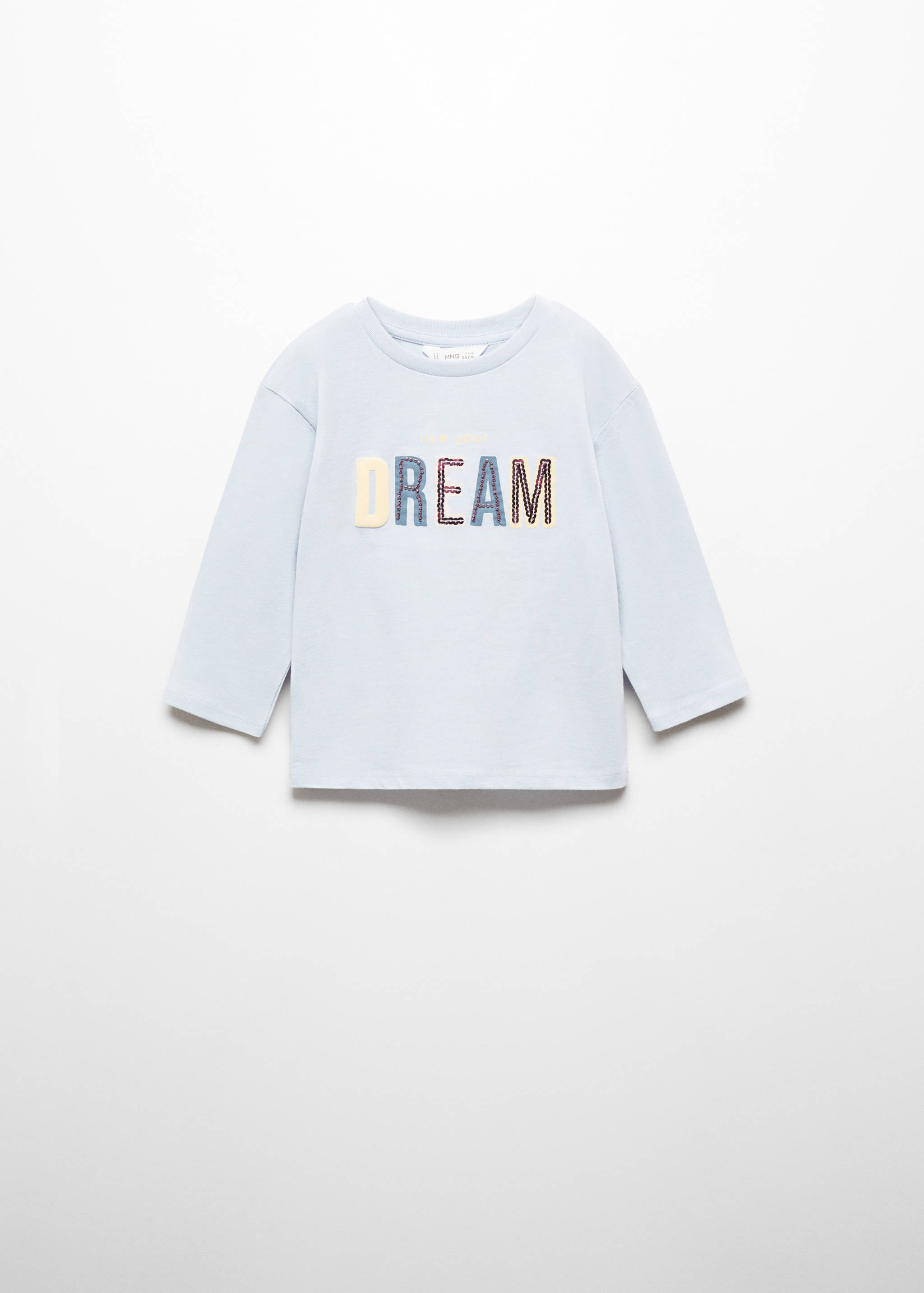 Sequined message T-shirt - Article without model