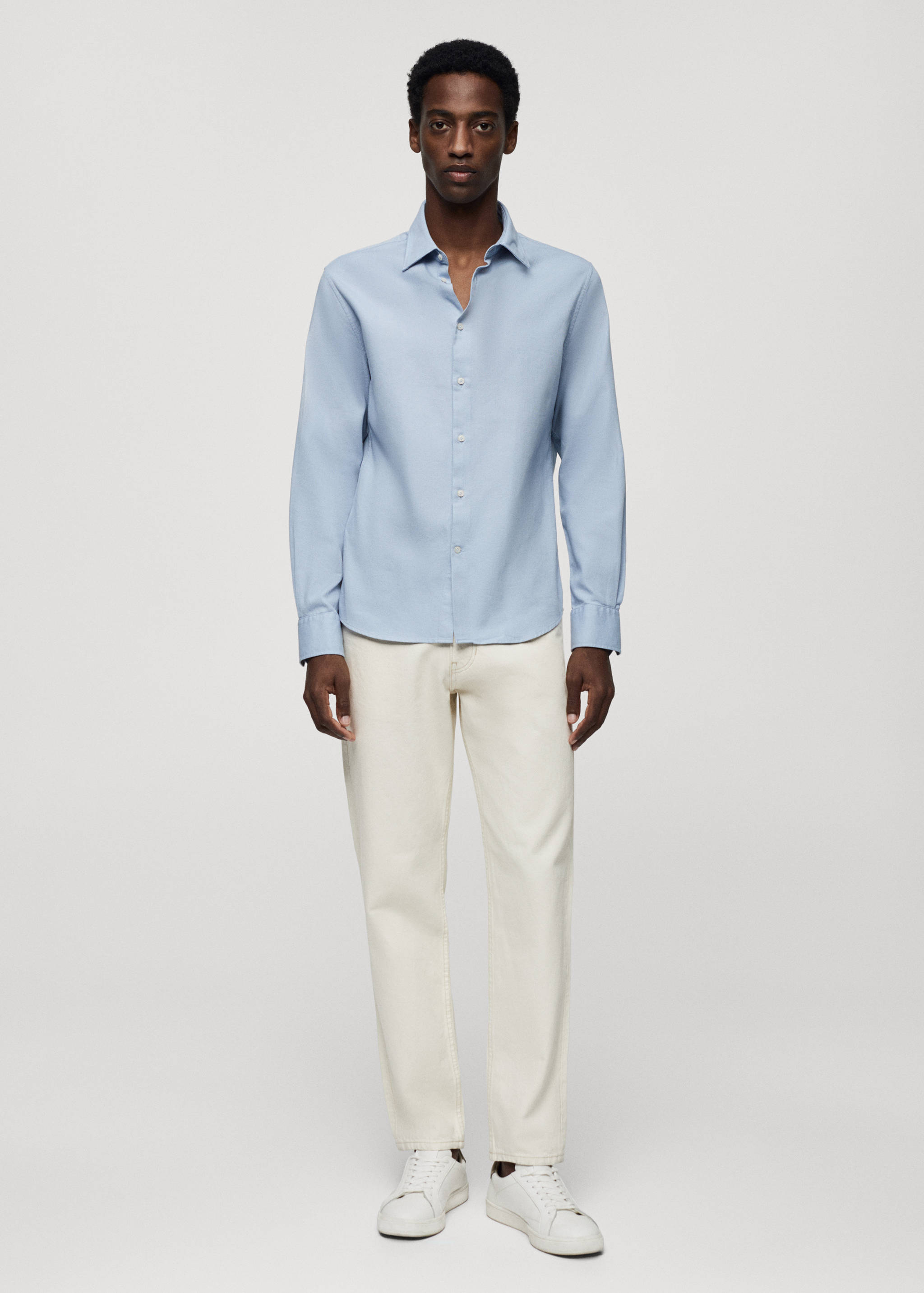 Chemise slim fit structurée coton - Plan général