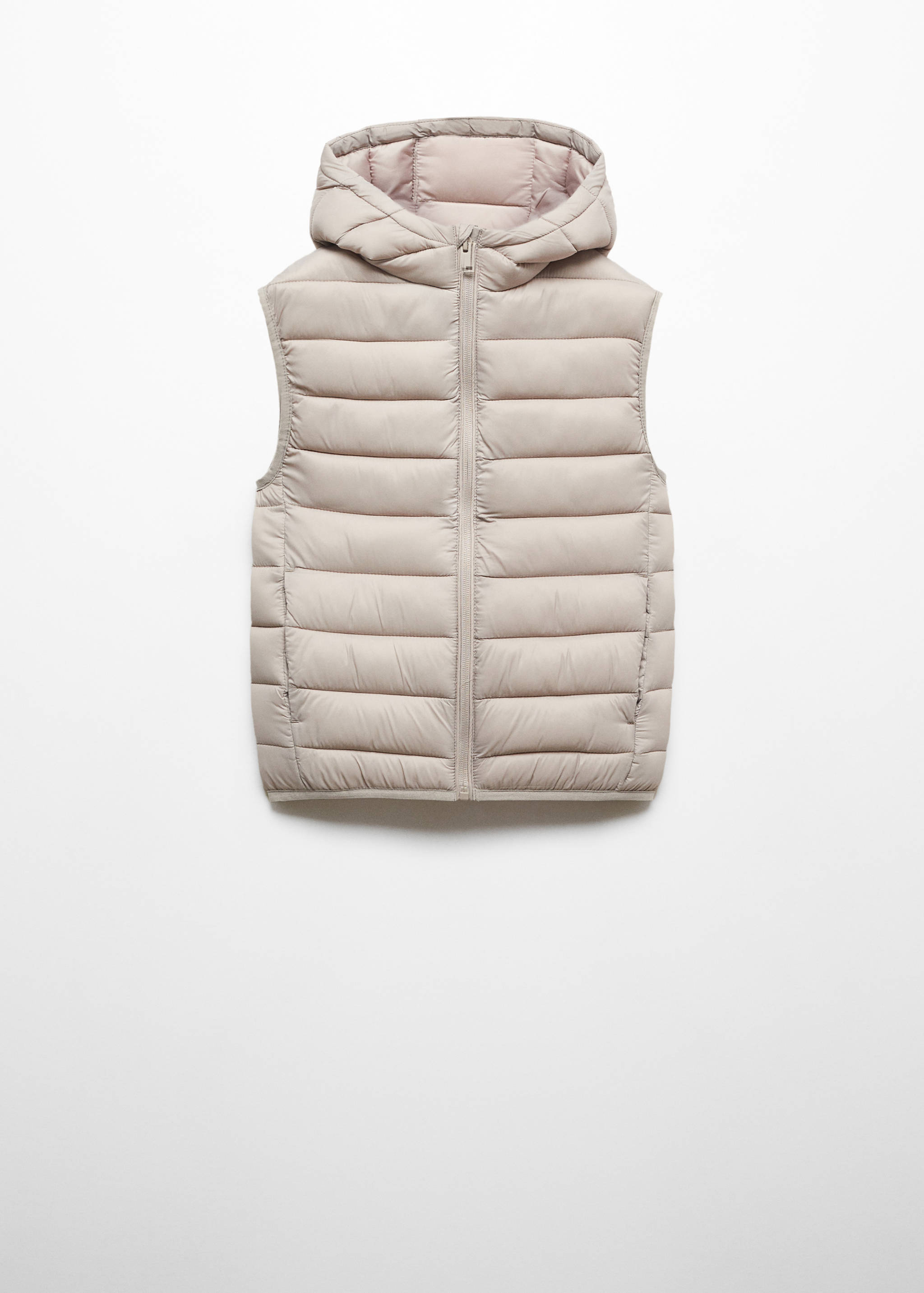 Quilted gilet with hood - Article without model