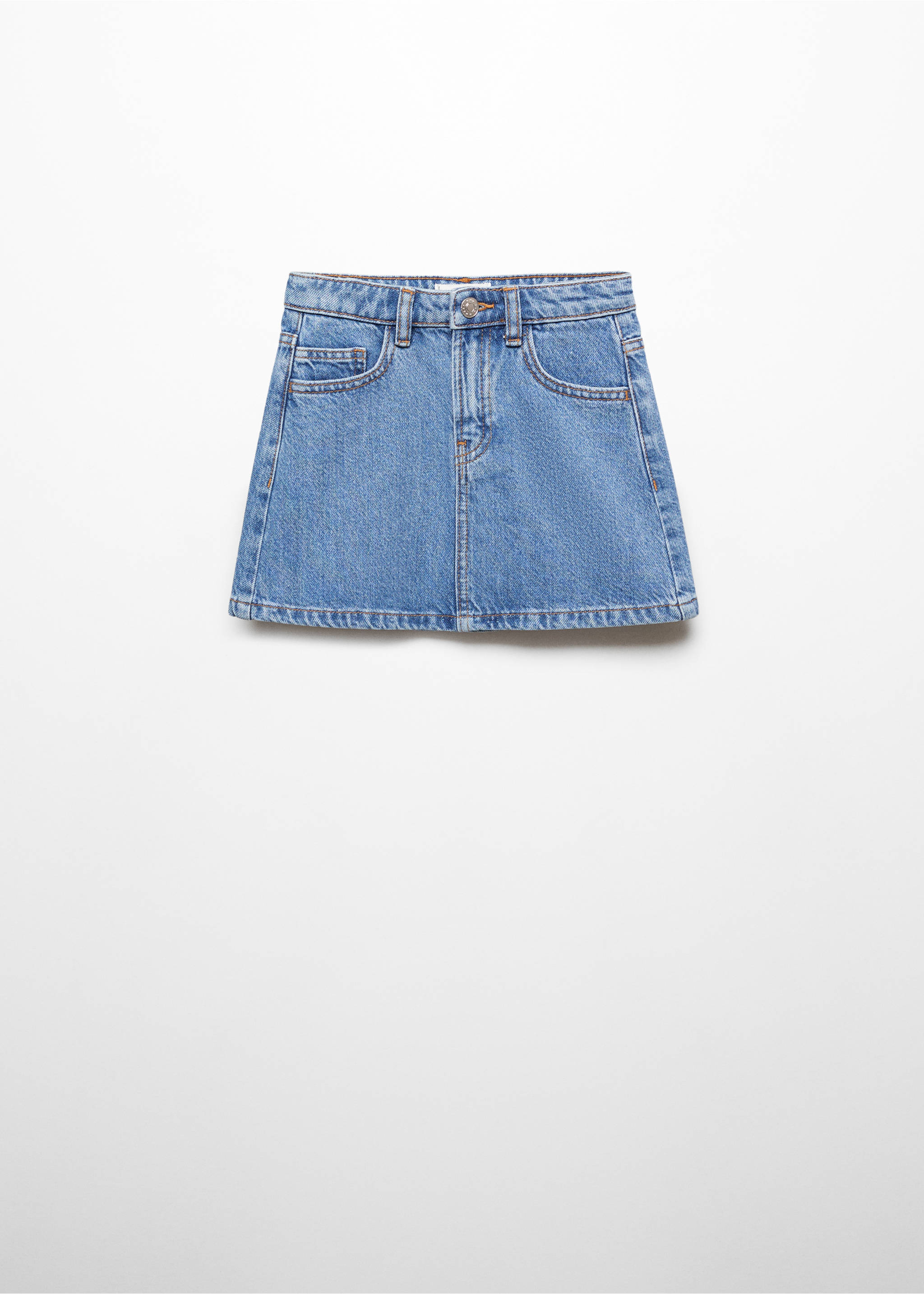 Short denim skirt - Article without model, Medium Blue. Ref: 67052528-00.