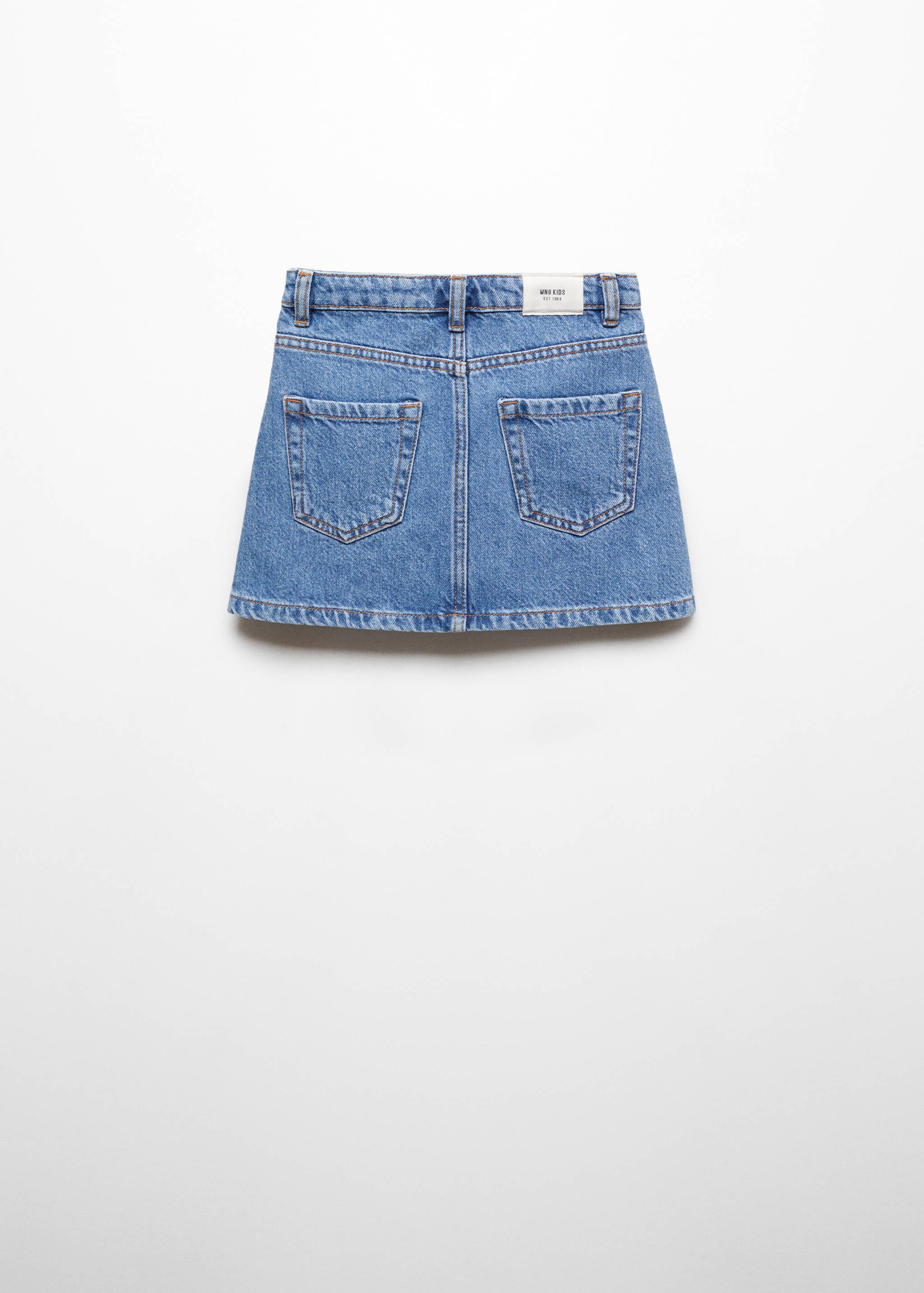 Short denim skirt - Reverse of the article
