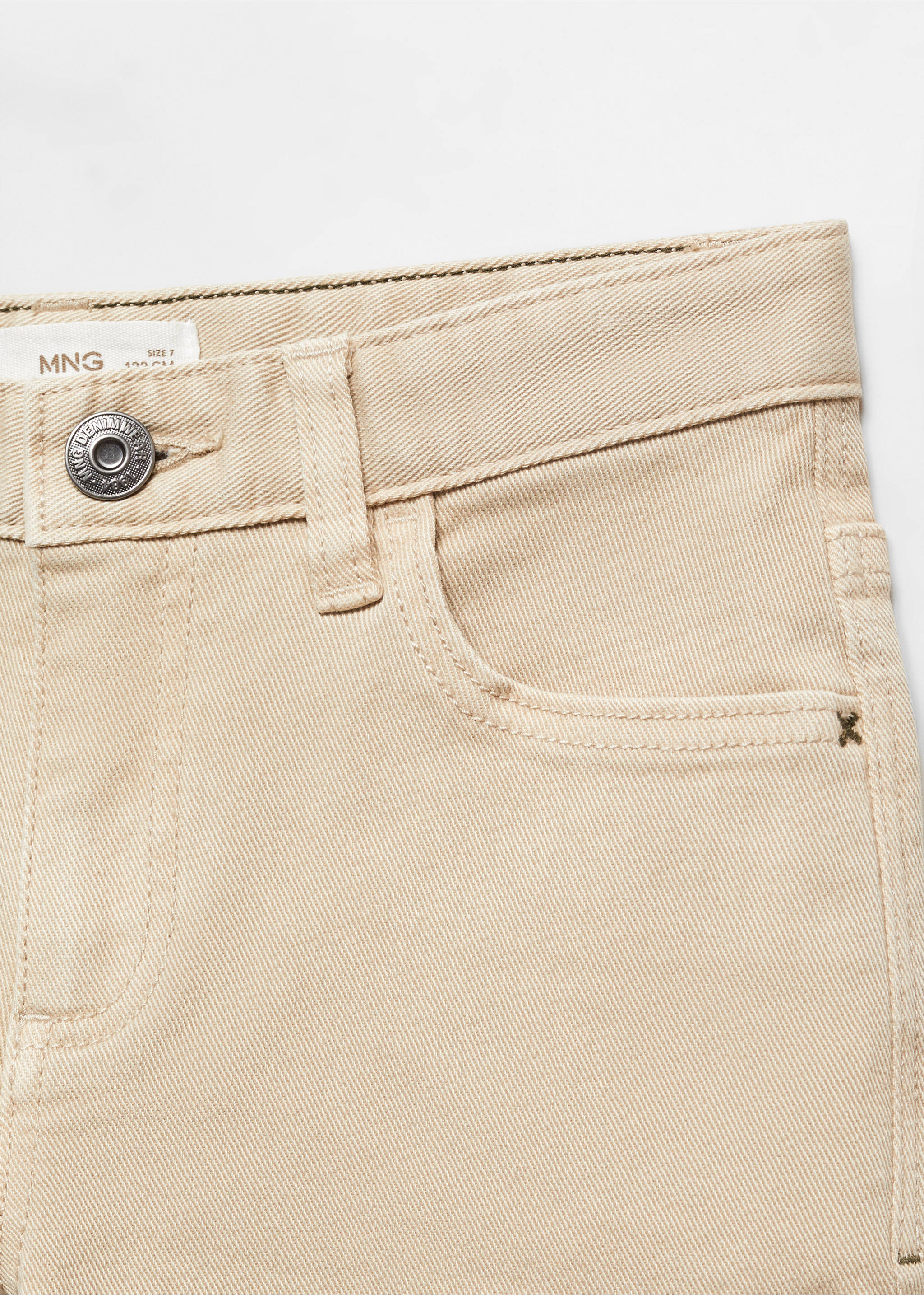 Pantalon droit coton - Détail de l'article 8, Beige. Ref: 67052531-00.