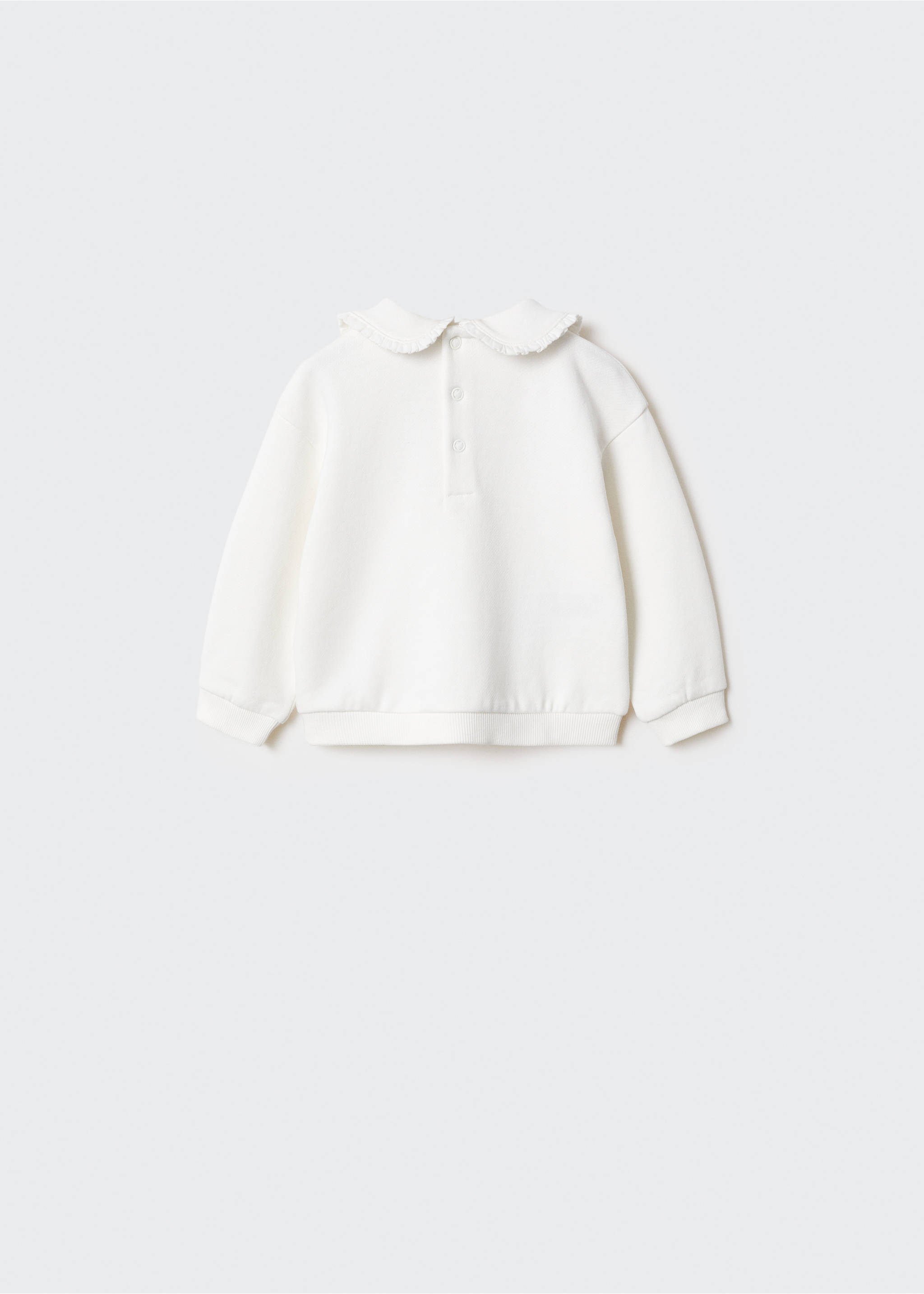 Mikina s límcem stylu babydoll - Zadní strana zboží, Šedobílá. Ref: 67052534-00.