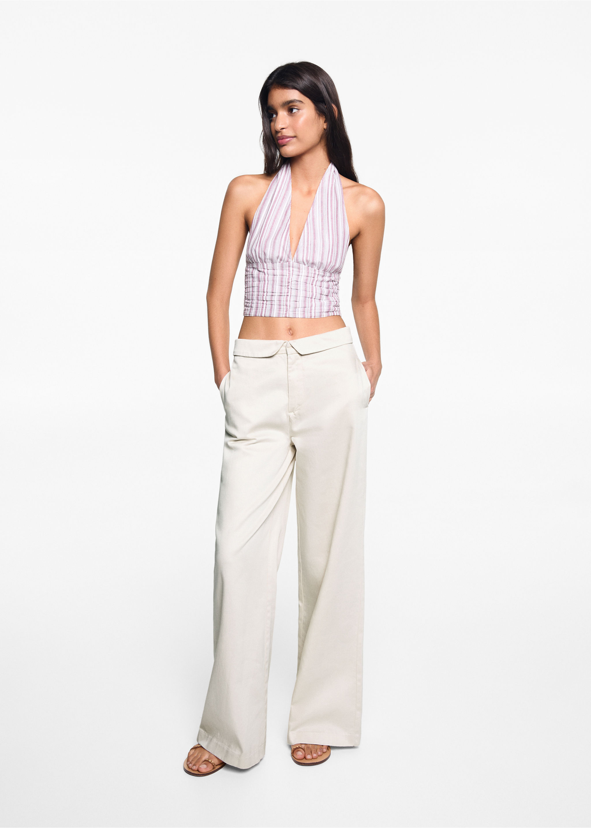Turn-up waist trousers - General plane