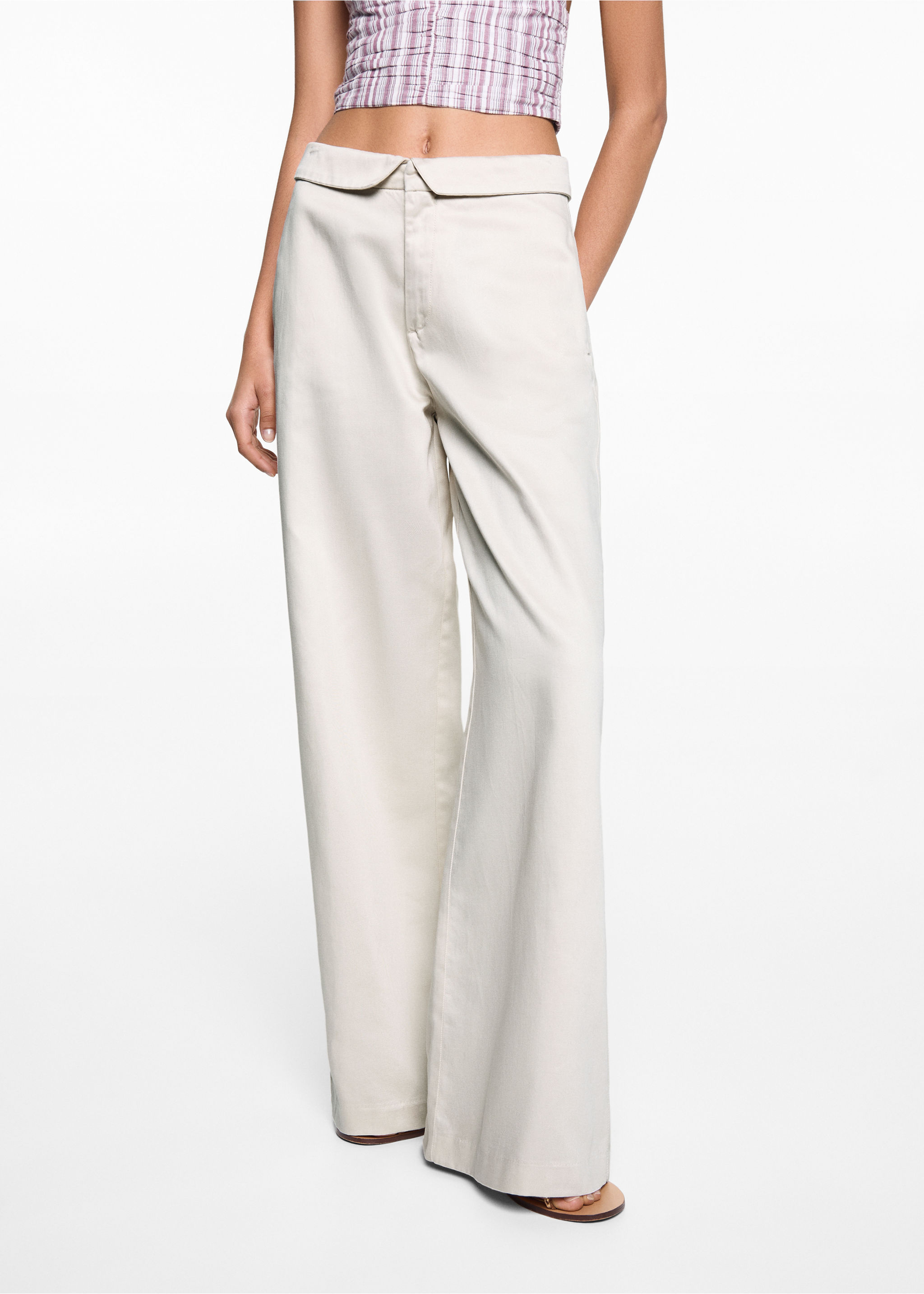 Turn-up waist trousers - Medium plane