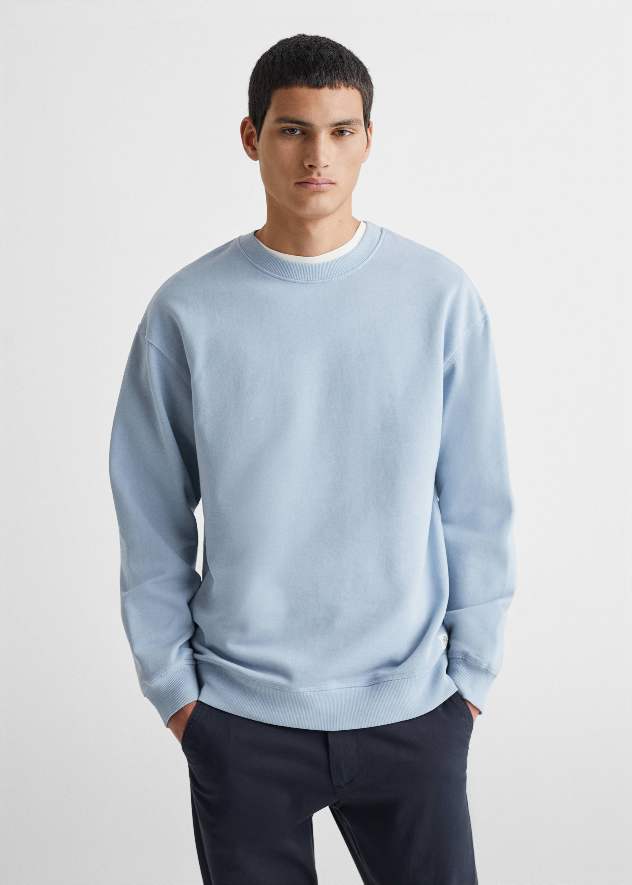 Cotton sweatshirt - Medium plane, Blue. Ref: 67052913-00.