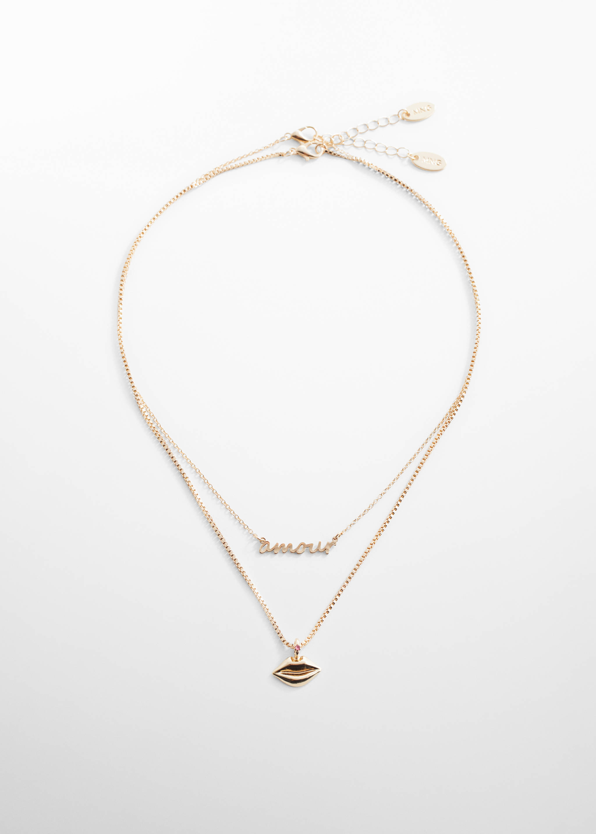 Lips double necklace - Article without model
