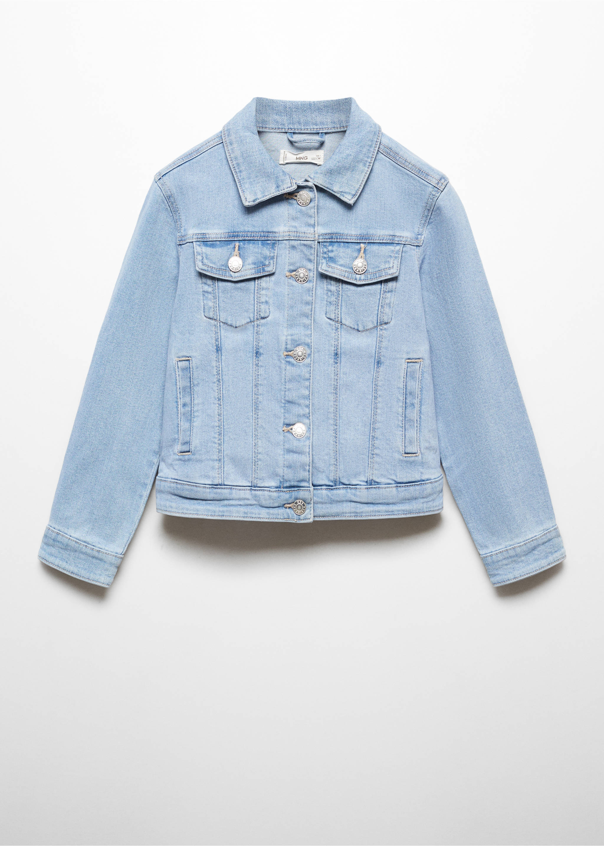 Jeansjacke mit Taschen - Artikel ohne Model, Hellblau. Ref: 67053684-00.