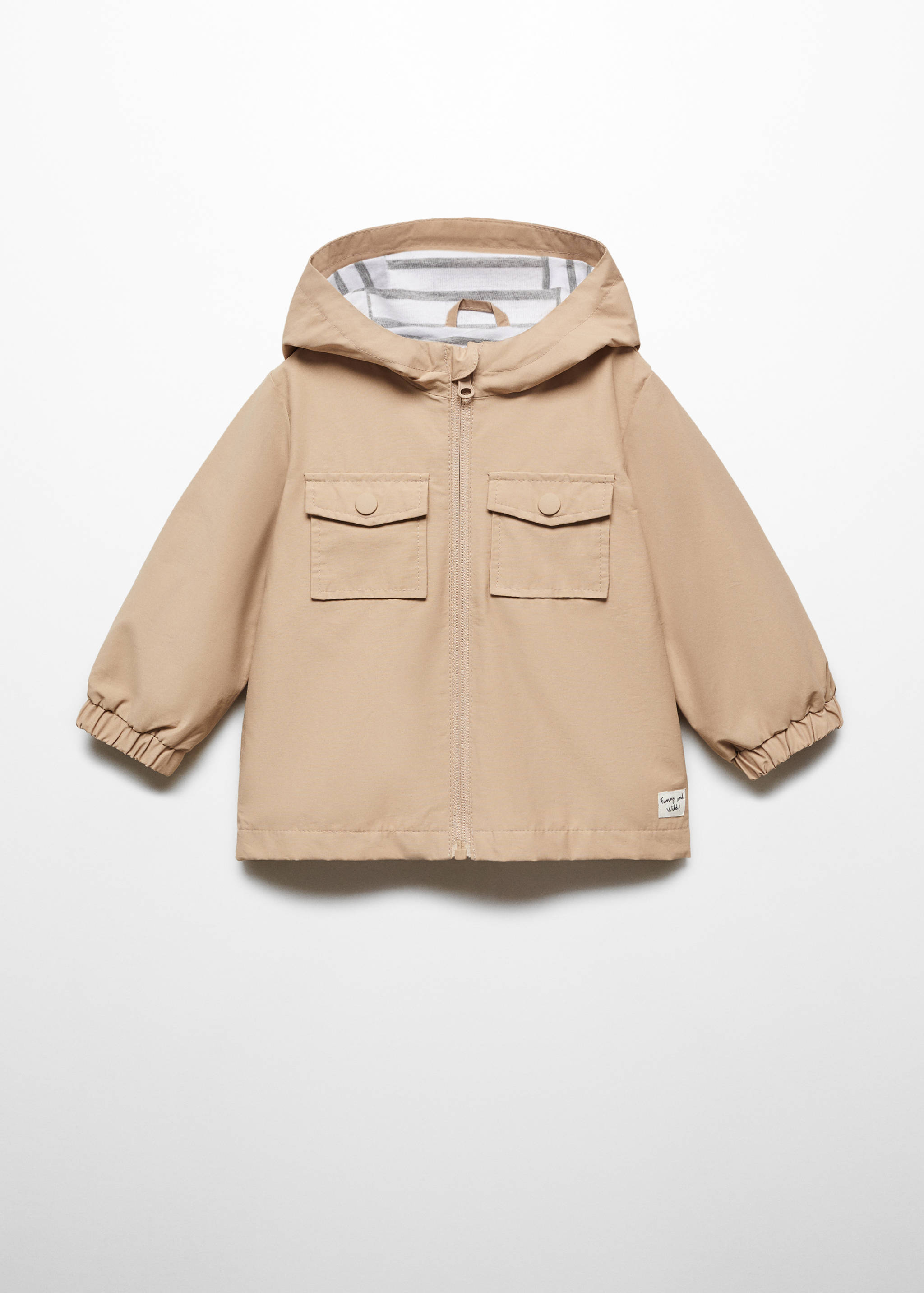 Hooded parka with pocket - Article without model