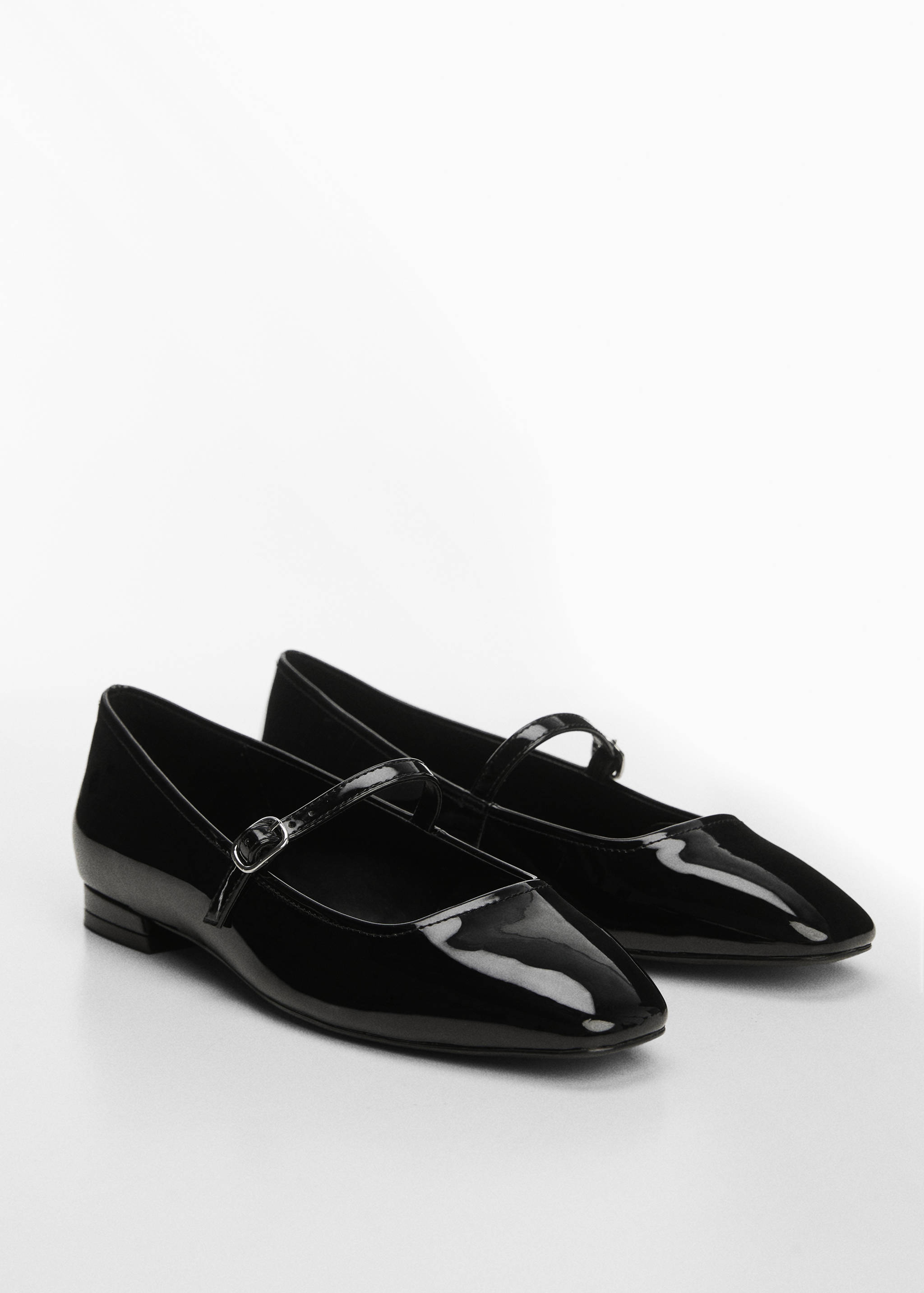Patent leather-effect ballet flats - Medium plane