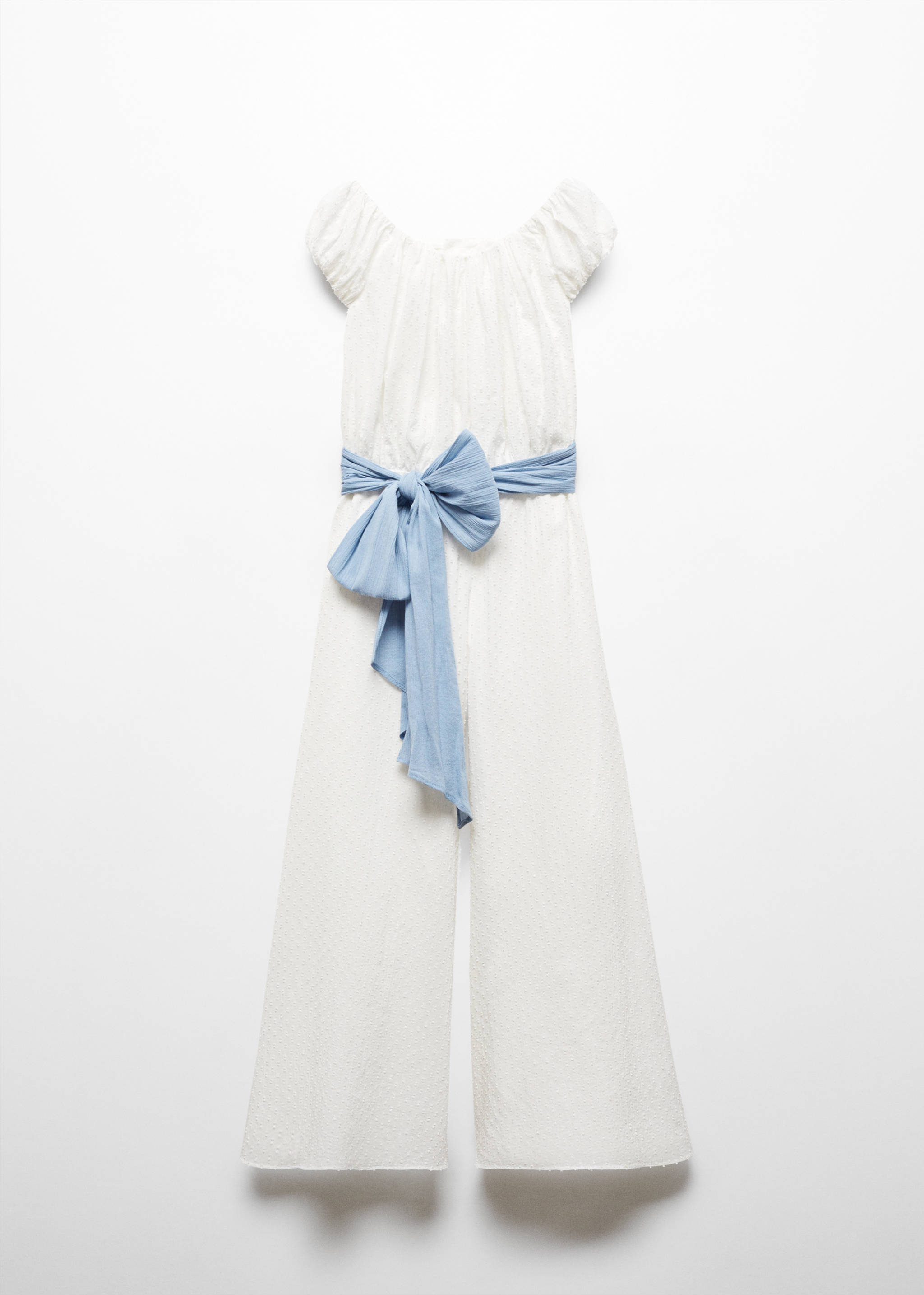 Plumetis-Jumpsuit - Artikel ohne Model, Weiß. Ref: 67053695-00.