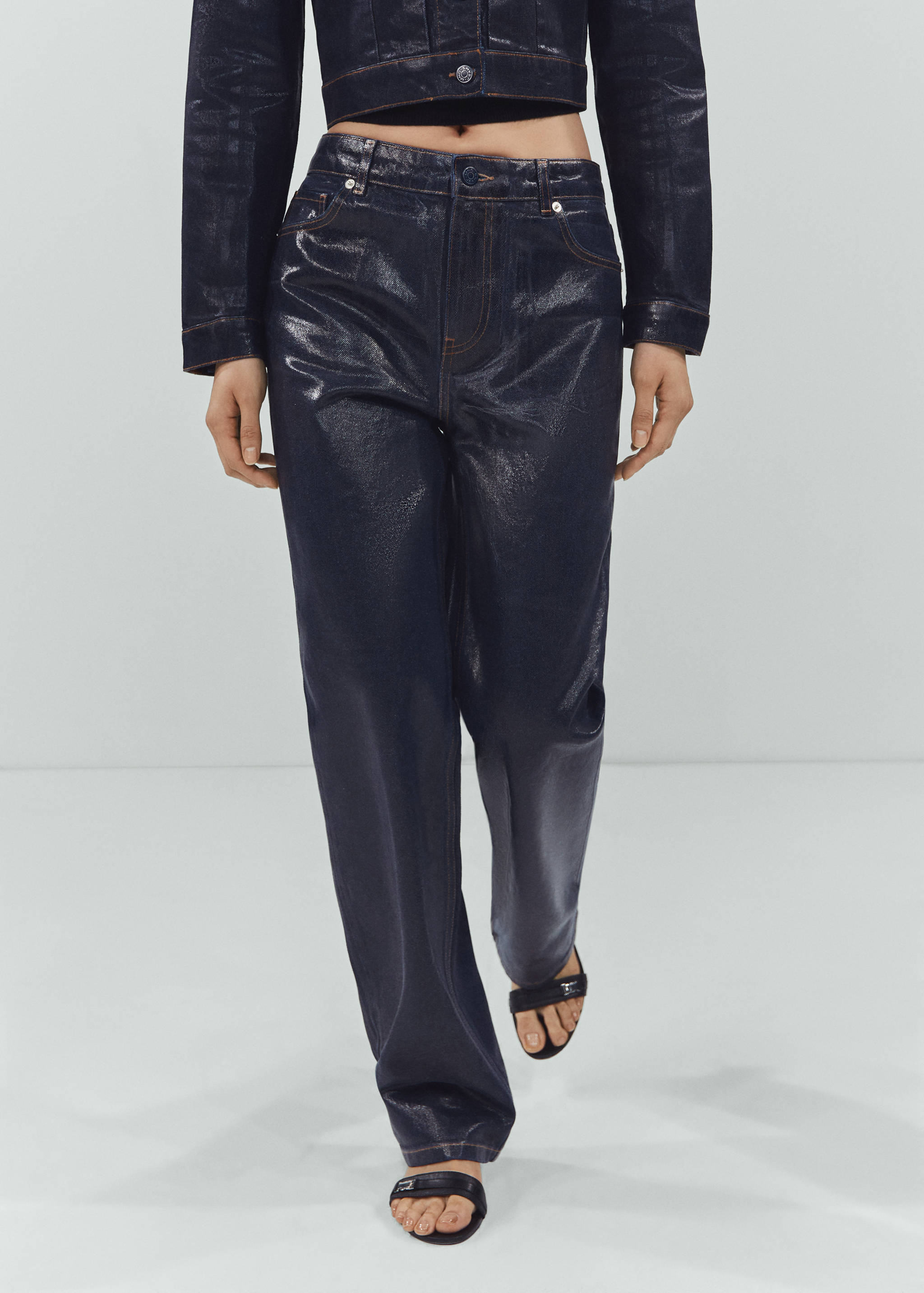 Jean droit foil - Plan moyen