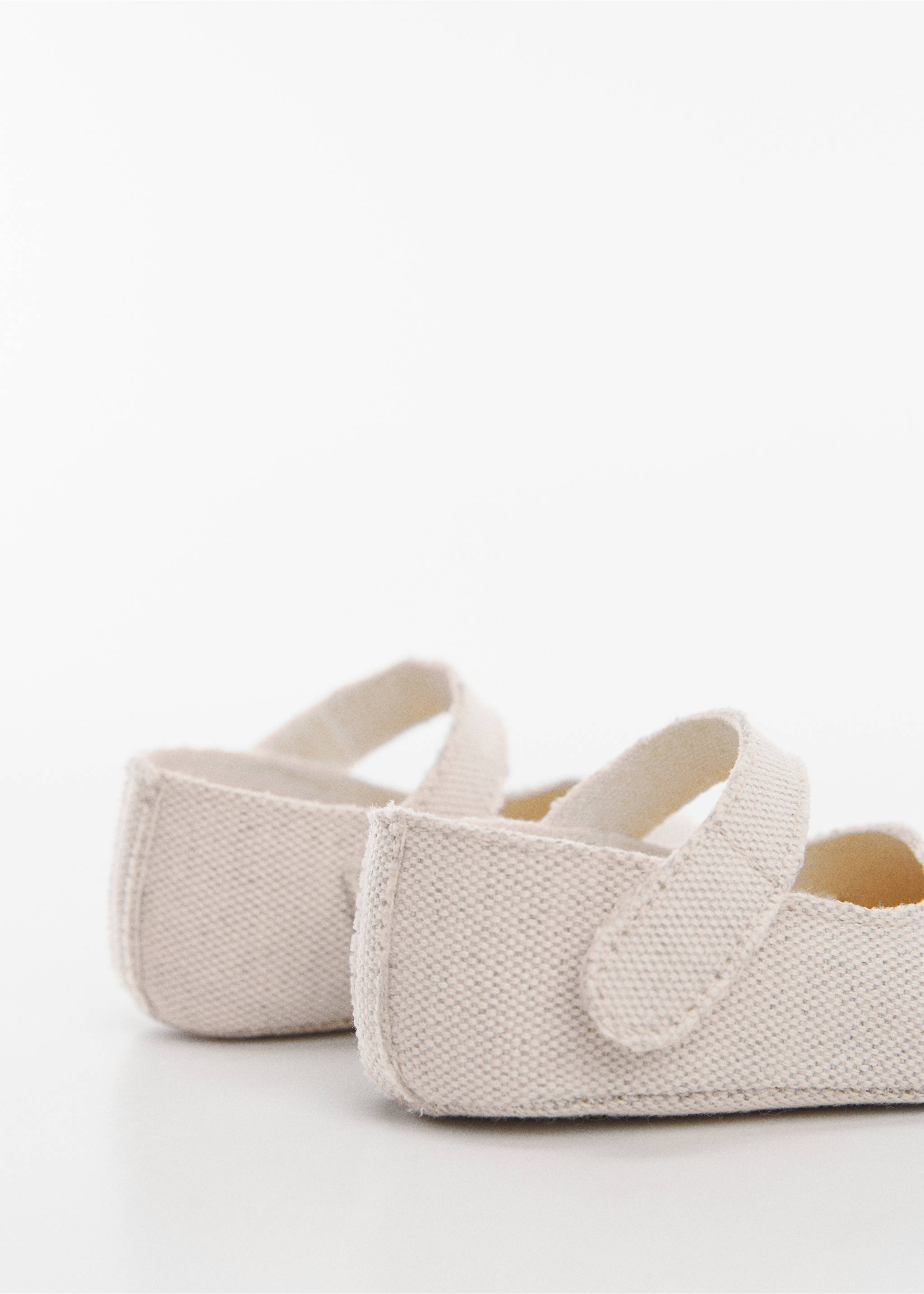 Lace-up ballerinas - Details of the article 1, Beige. Ref: 67053700-00.