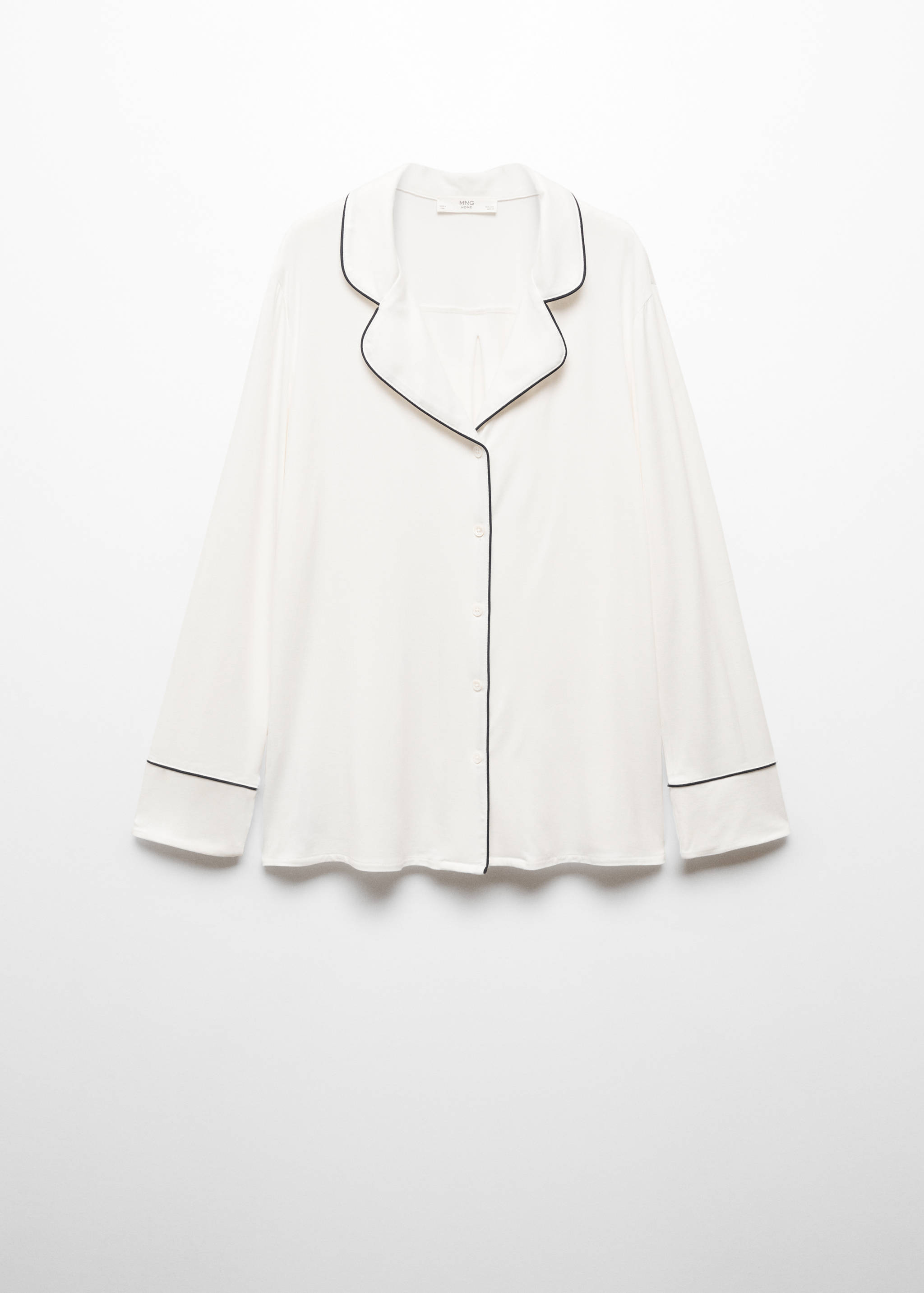 Pyjama shirt with trim - Article without model